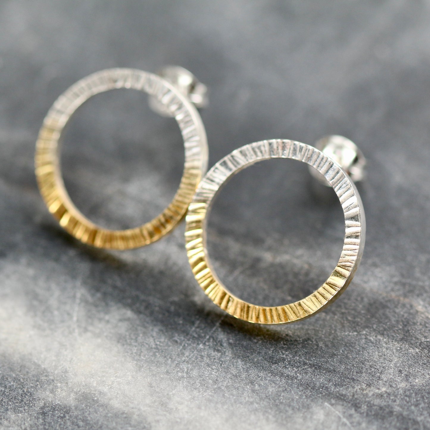 Radiate Circle Hoop Studs image 1
