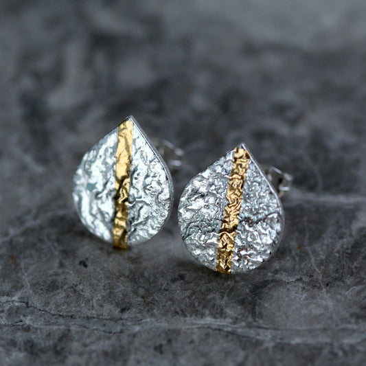 Keum Boo Silver LC Teardrop Studs image 1