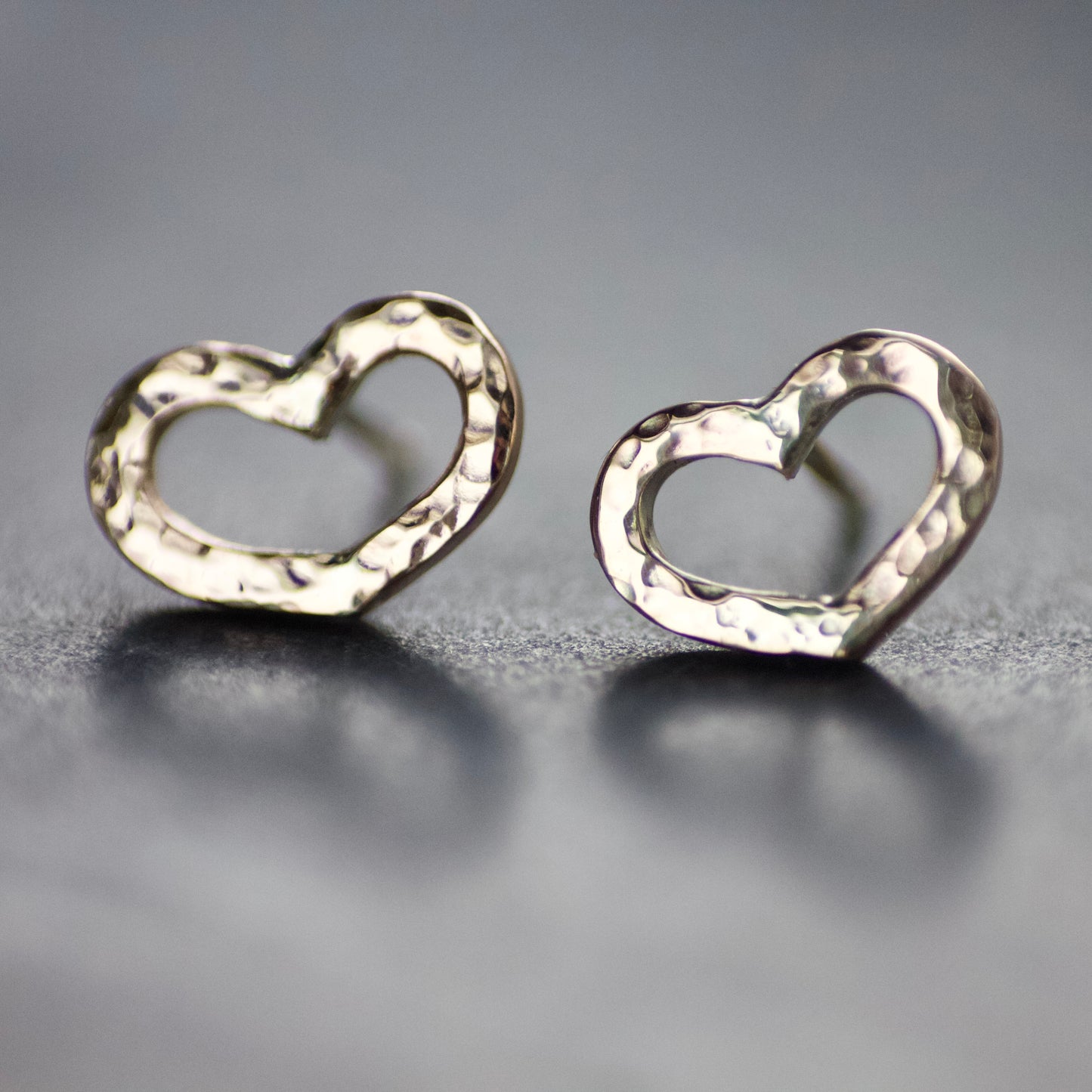 9ct Open Heart Stud Earrings image 0