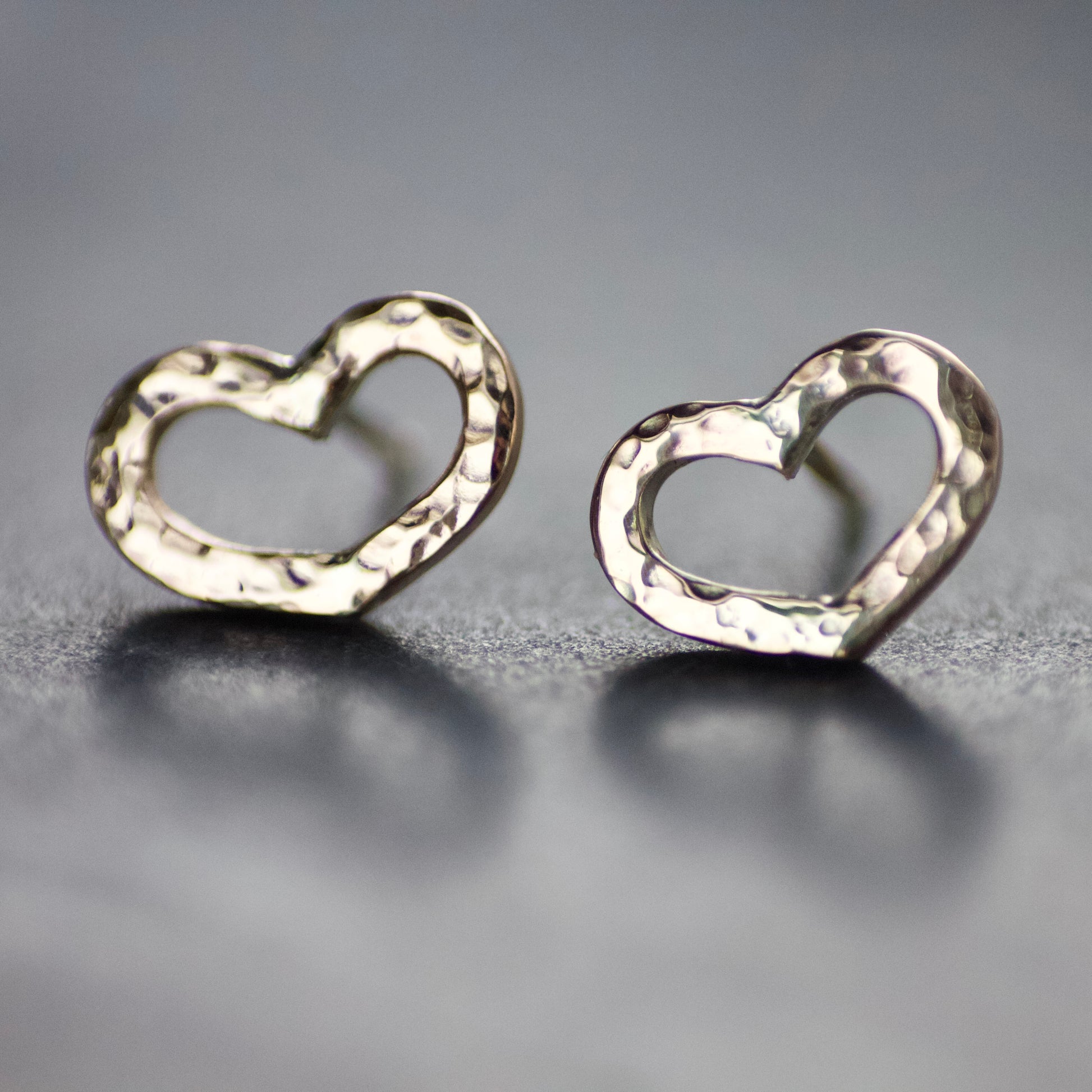9ct Open Heart Stud Earrings image 0