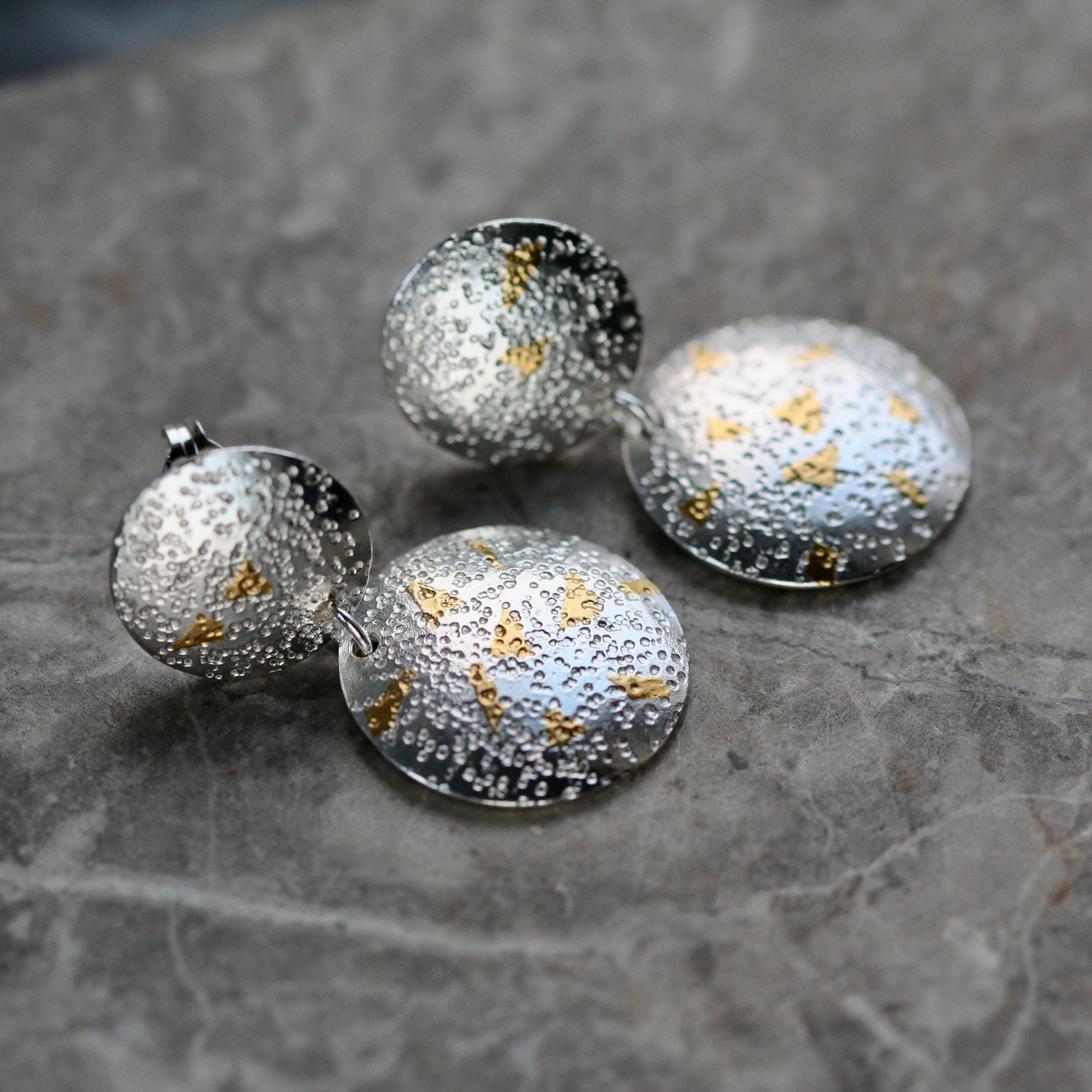 Keum Boo Double Circle Confetti Drop Earrings image 4