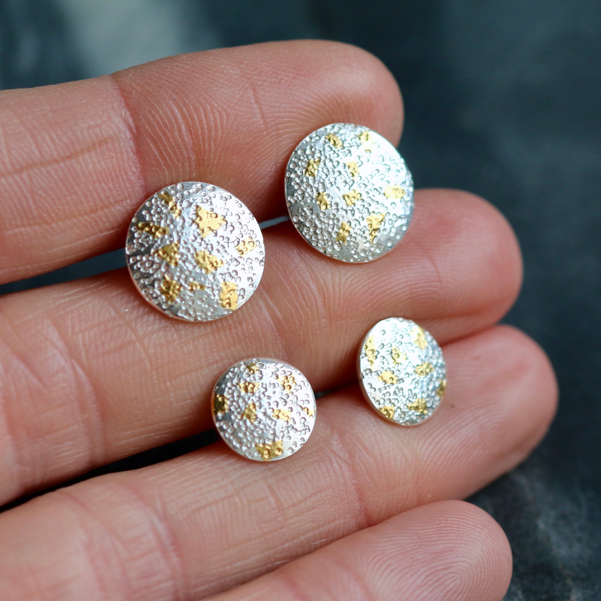 Keum Boo Large Circle Confetti Studs image 5