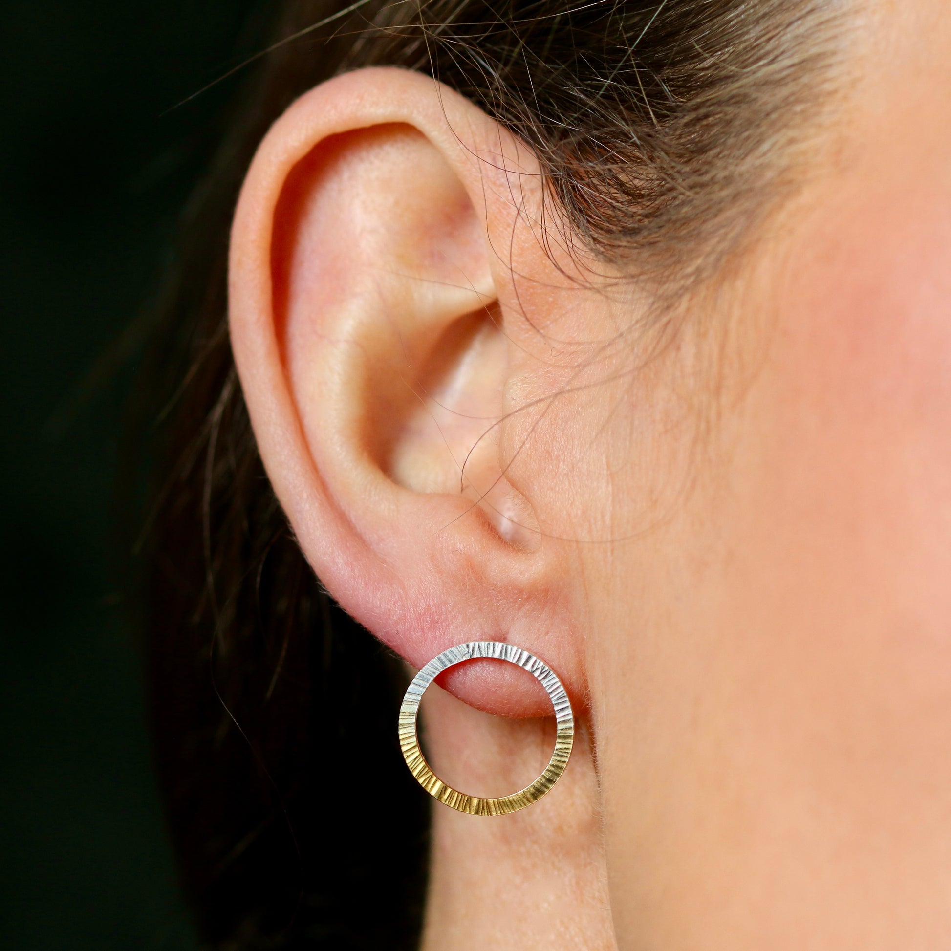 Radiate Circle Hoop Studs image 3