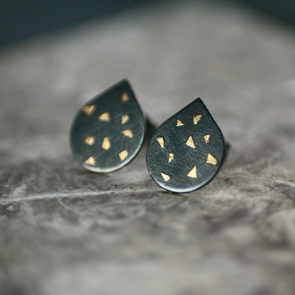 Oxidised Confetti Keum Boo Studs image 3