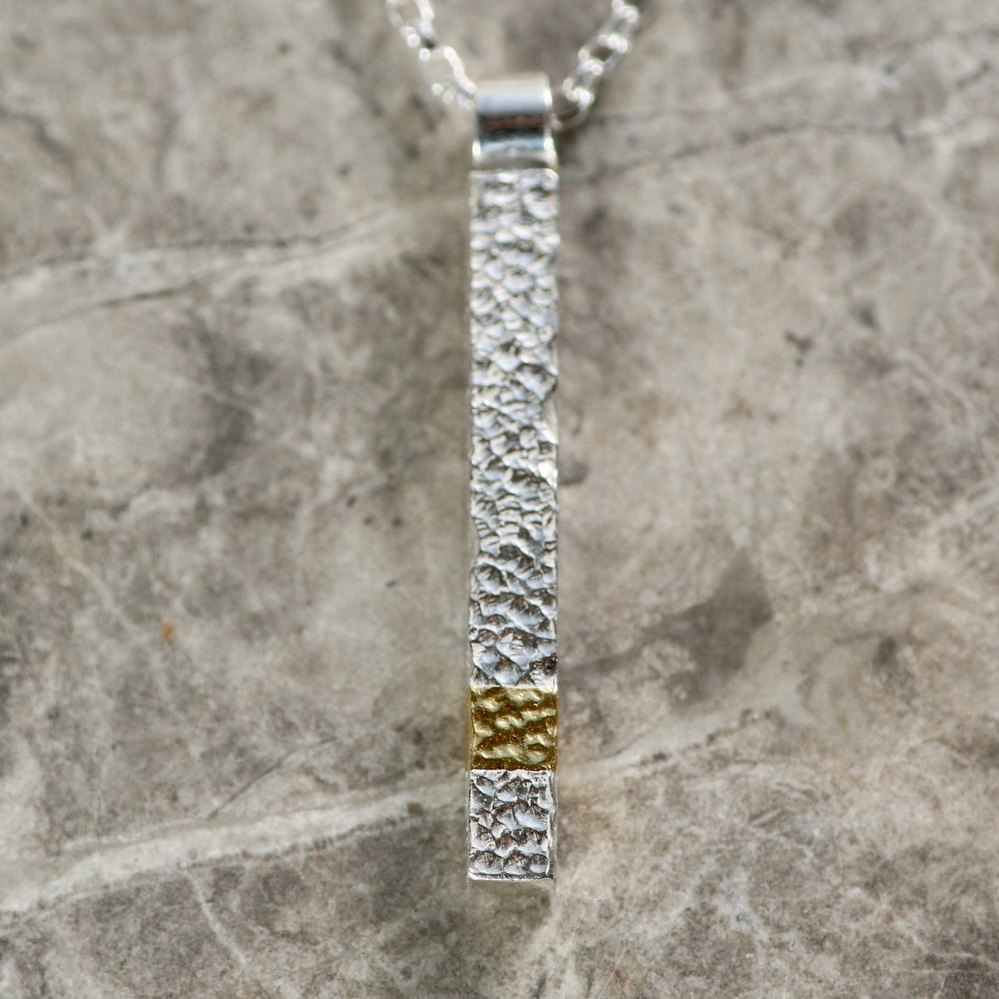 Keum Boo Silver Bar Necklace image 1