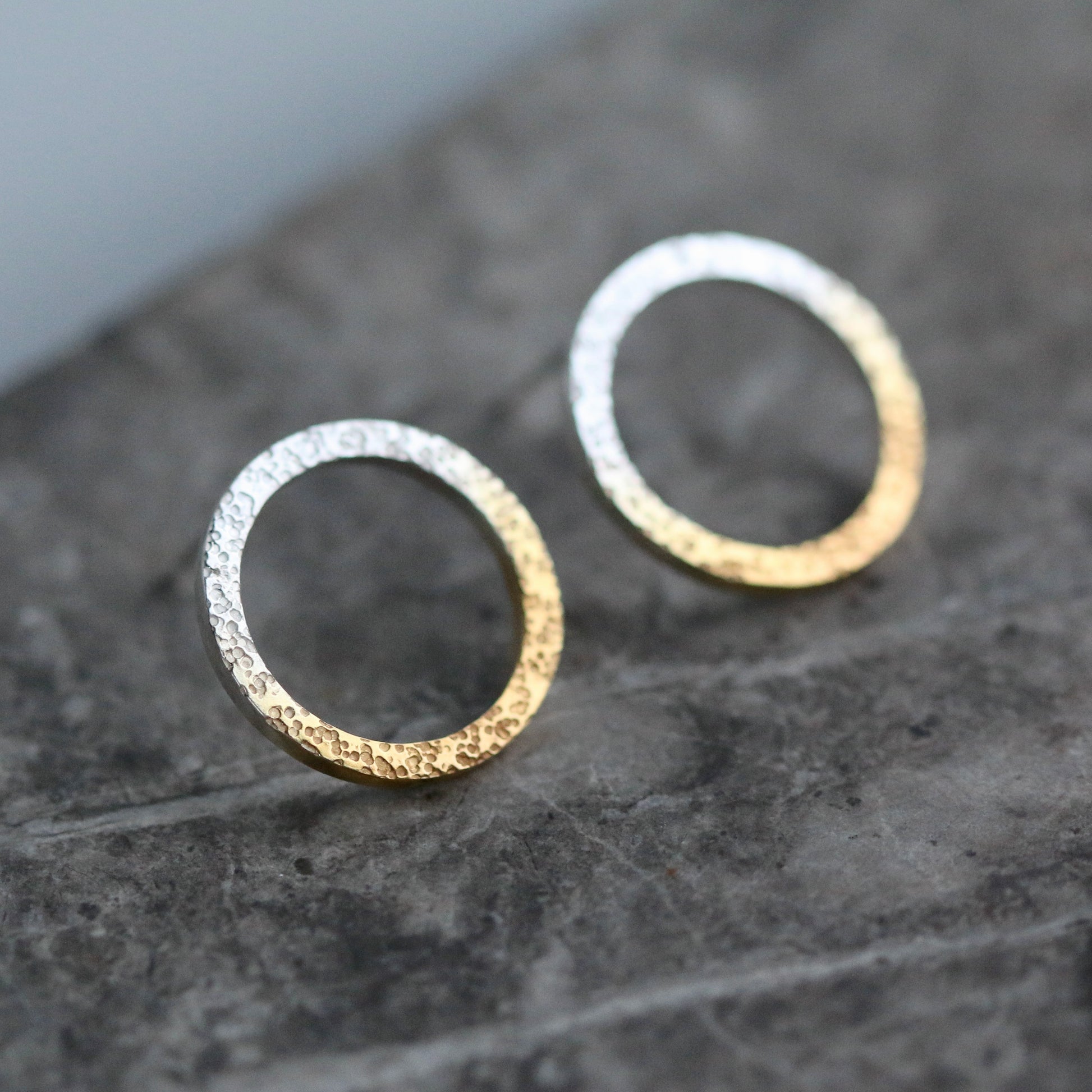 Dot Circle Hoop Studs image 5