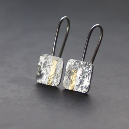 LINEAR Square-ish Drop Earrings image 0