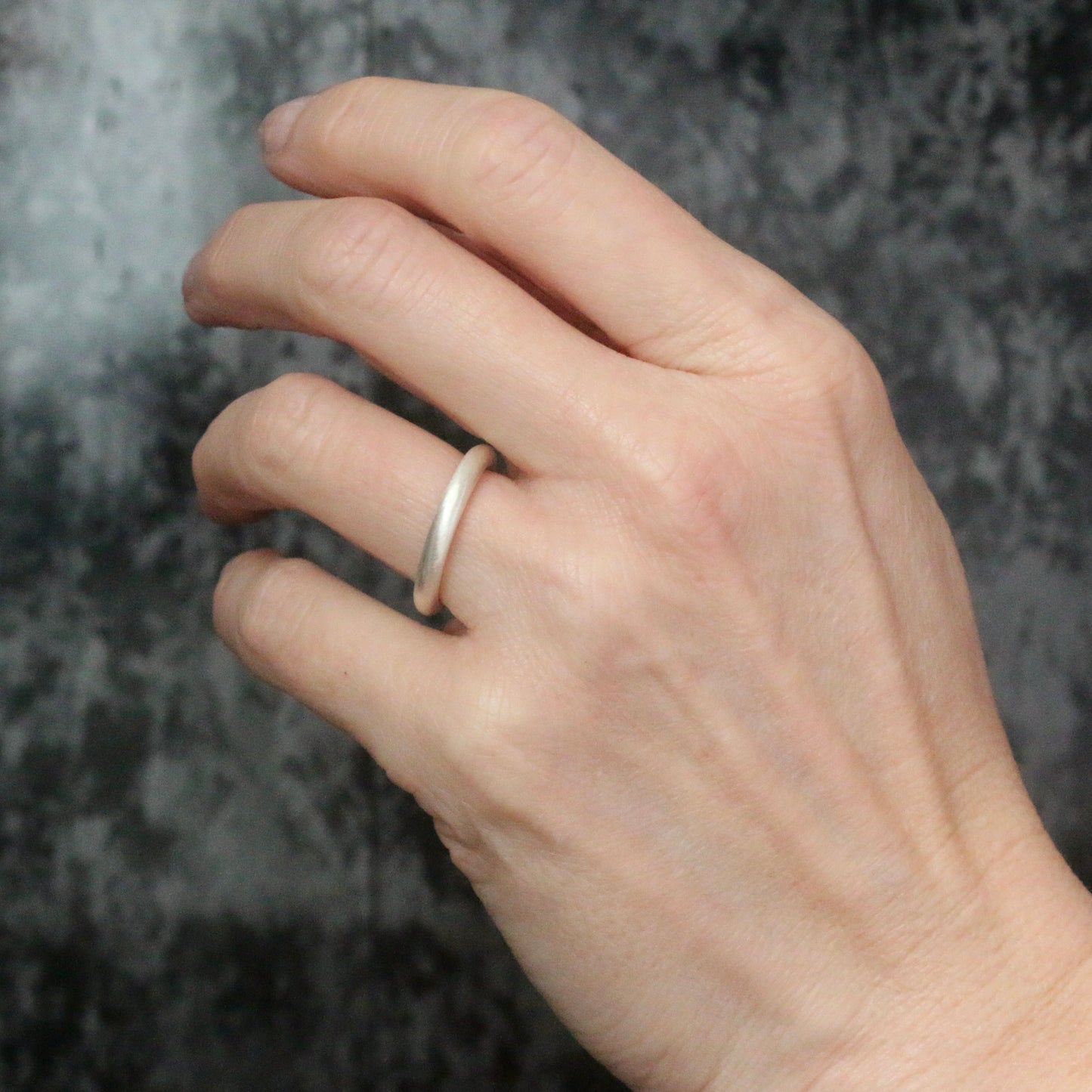 Satin Finish Sterling Silver Band
