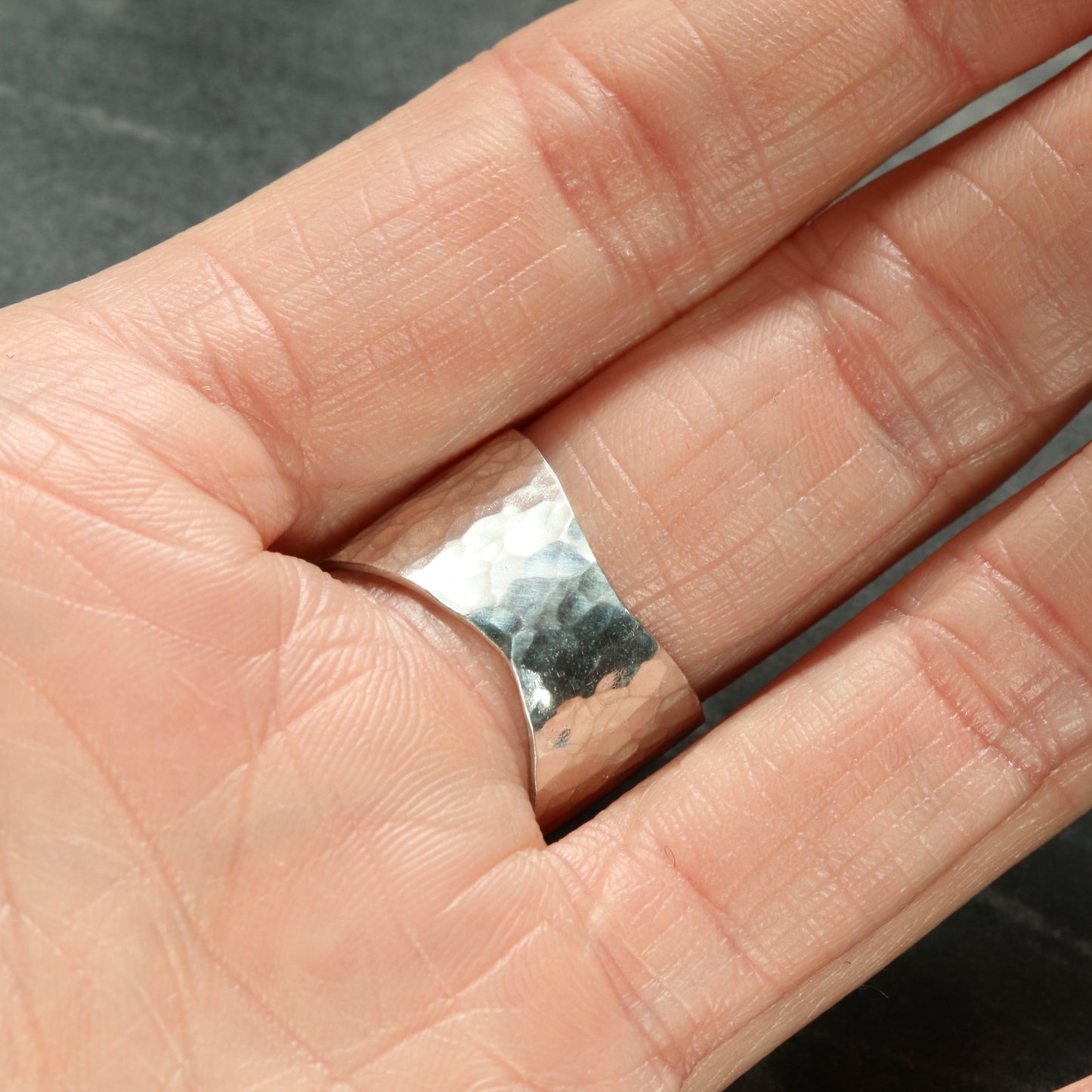 Wide Tapered Hammered Keum Boo Ring (Copy)