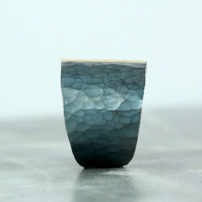 Wide Tapered Hammered Keum Boo Ring