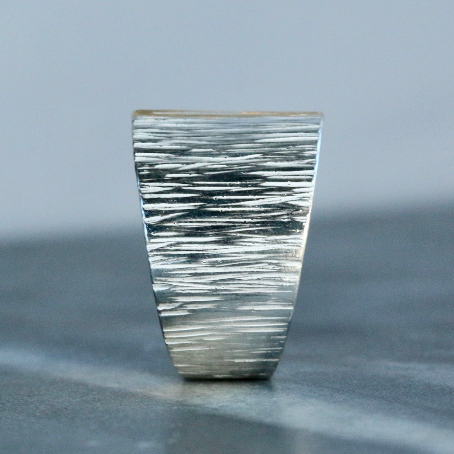 Wide Tapered Linear Keum Boo Ring