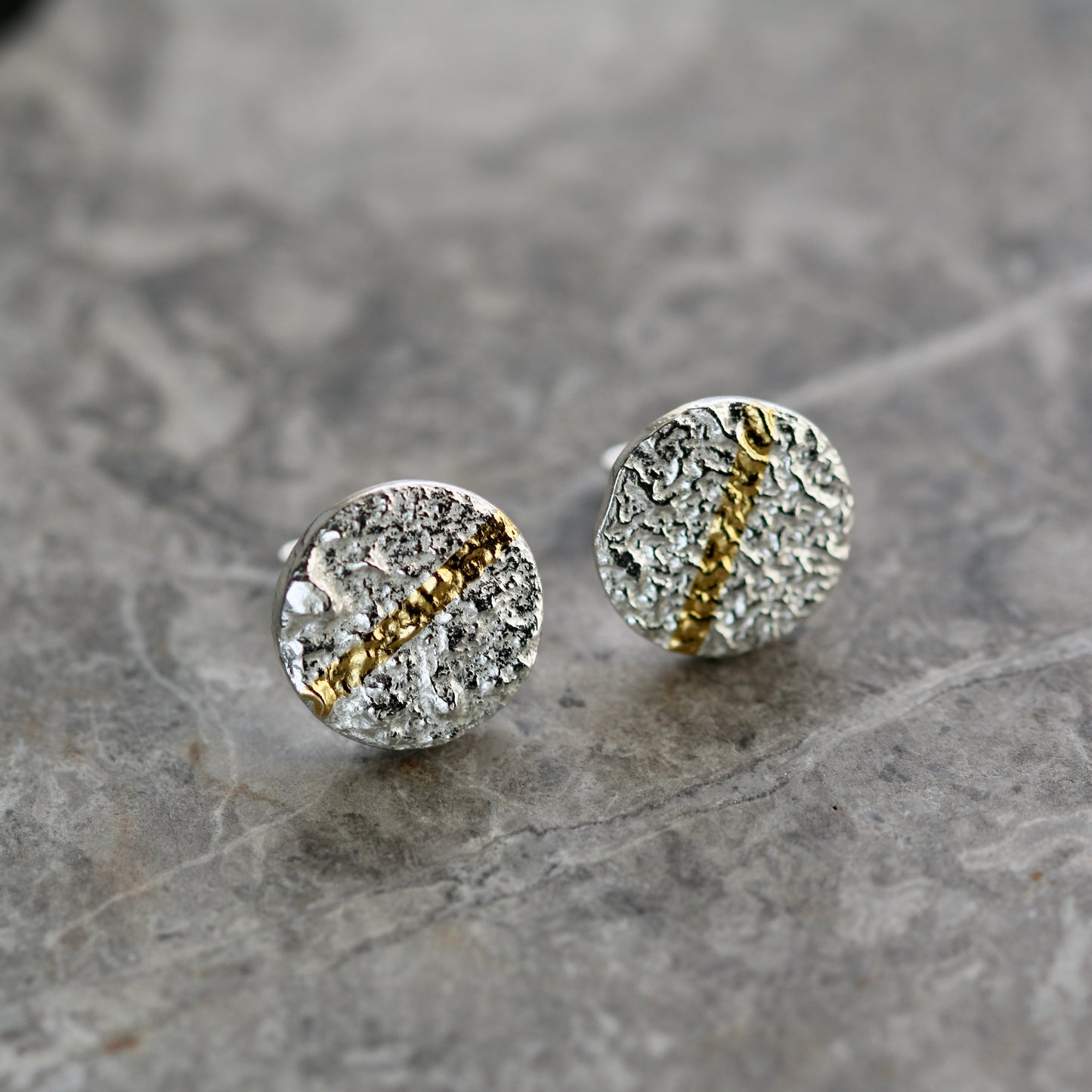 Keum Boo Circle Stripe Studs image 2