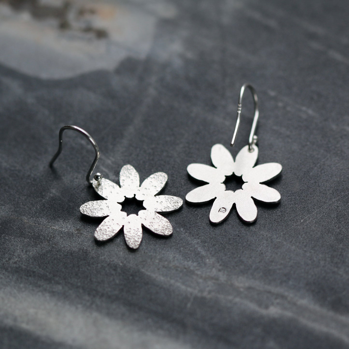 Floral Dot Textured Drop Earrings image 5