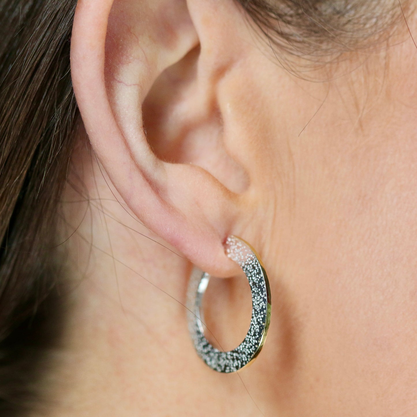 Dot Circle Hoop Earrings image 3