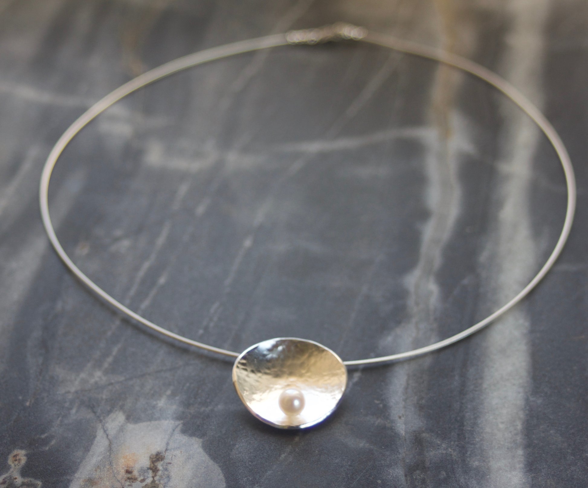 GEOM Pearl & Sterling Silver Cable Necklace image 5