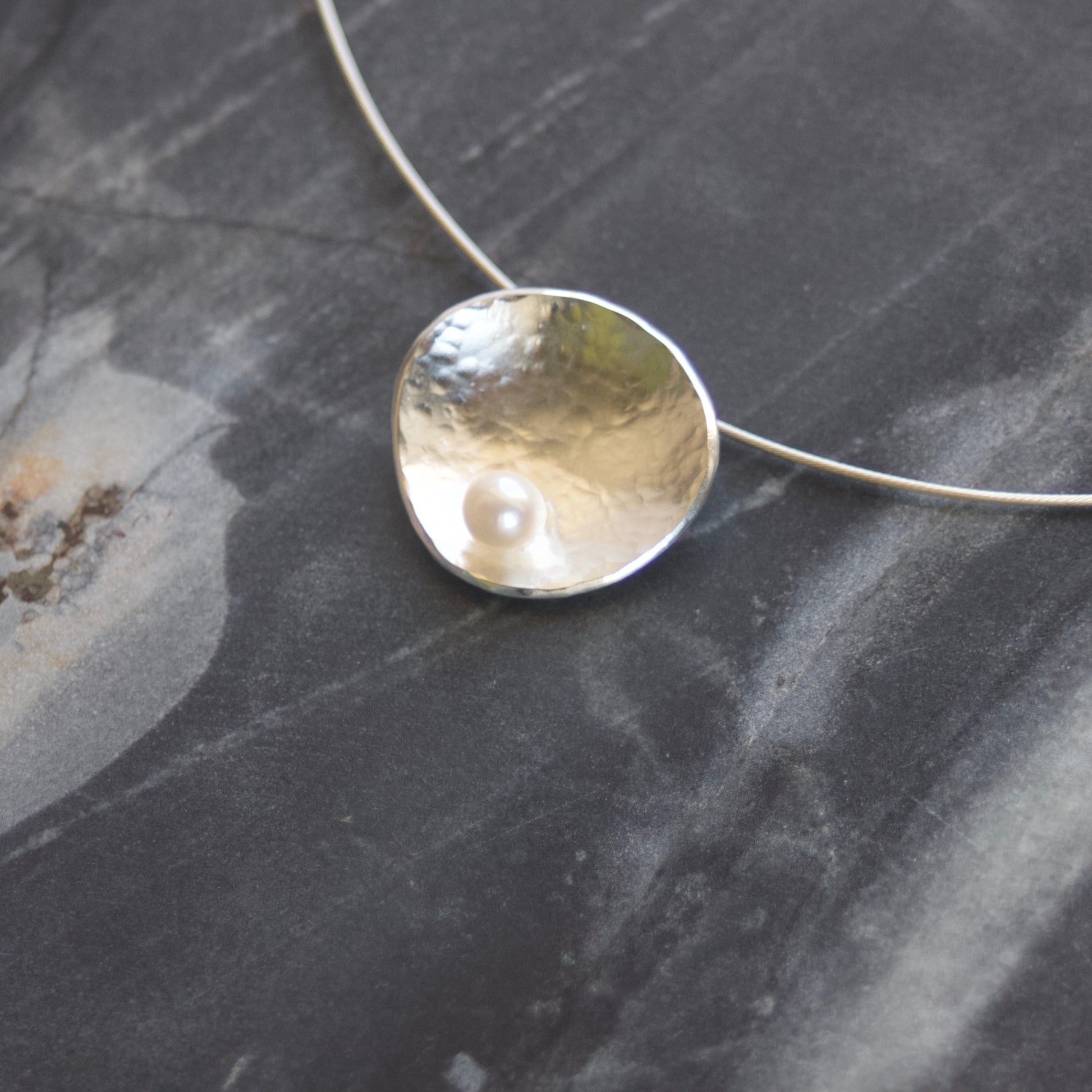 GEOM Pearl & Sterling Silver Cable Necklace image 4