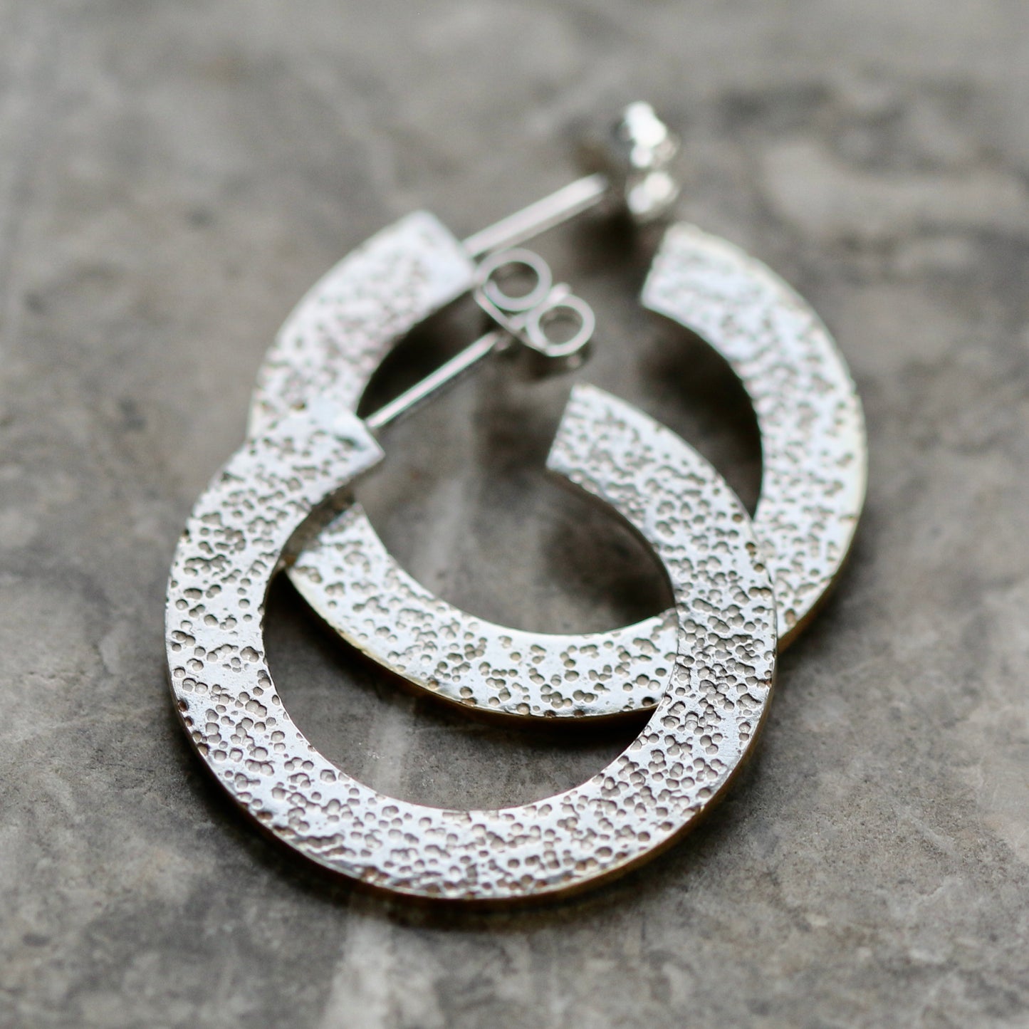 Dot Circle Hoop Earrings image 2