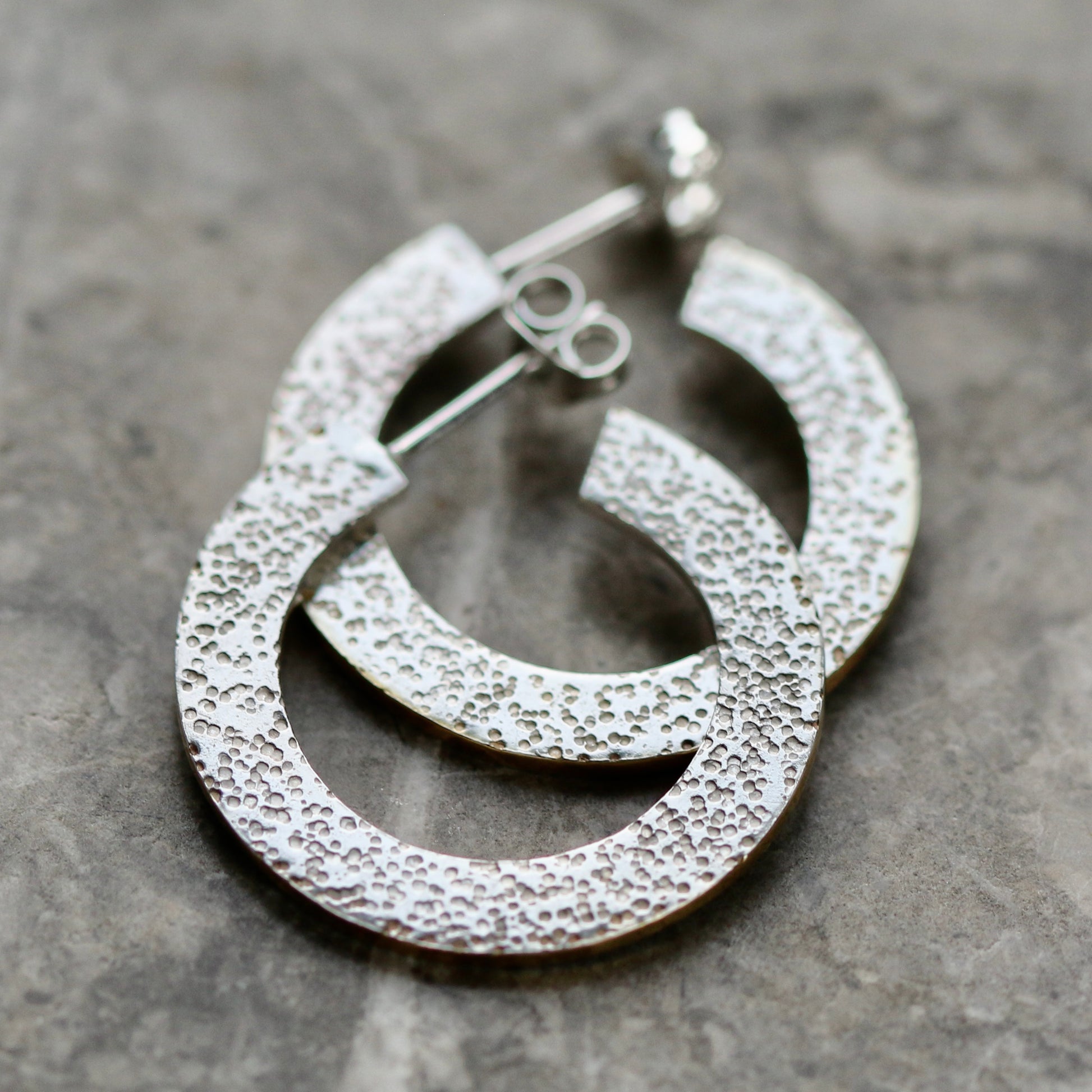 Dot Circle Hoop Earrings image 2