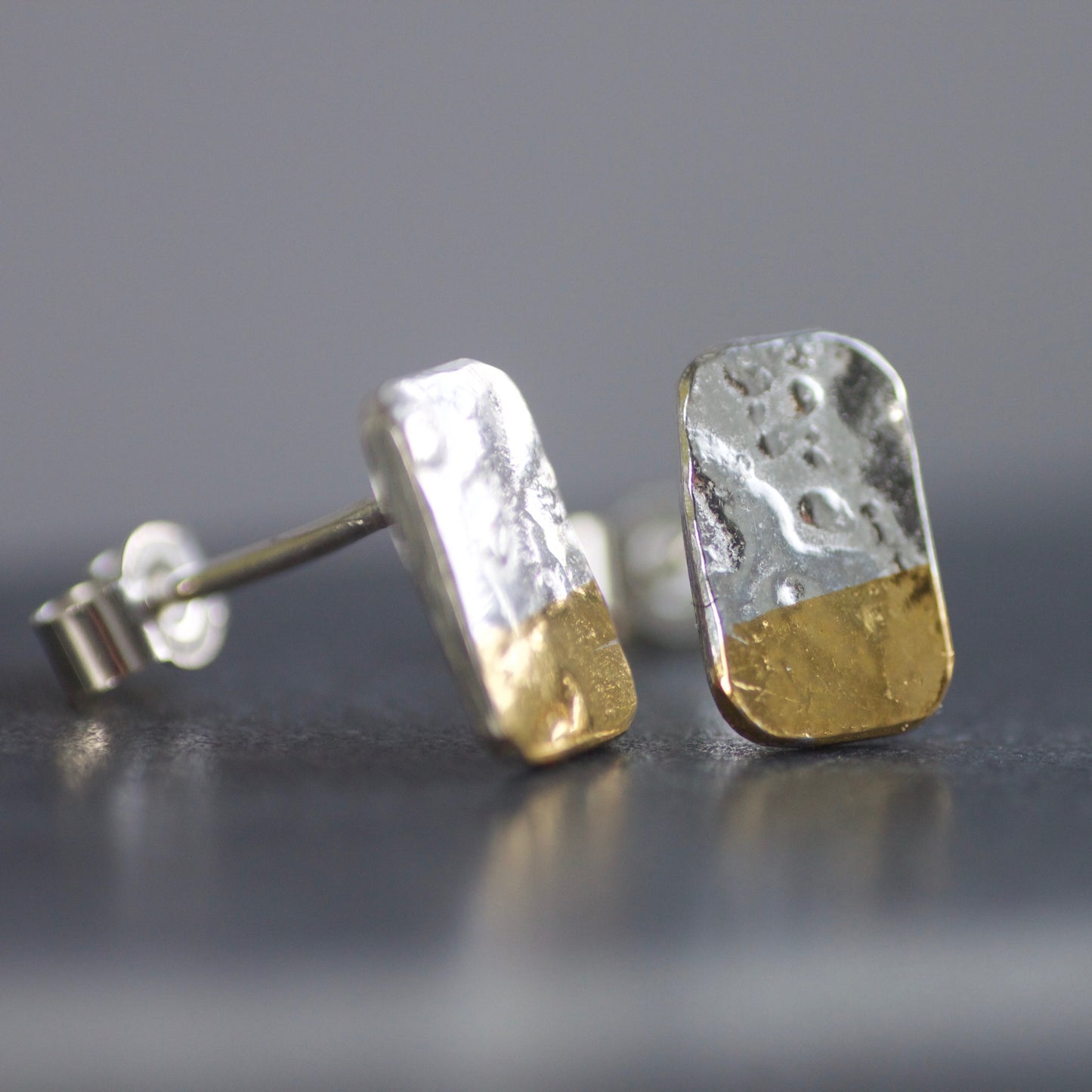 LINEAR Mini Dip Block Stud Earrings image 2
