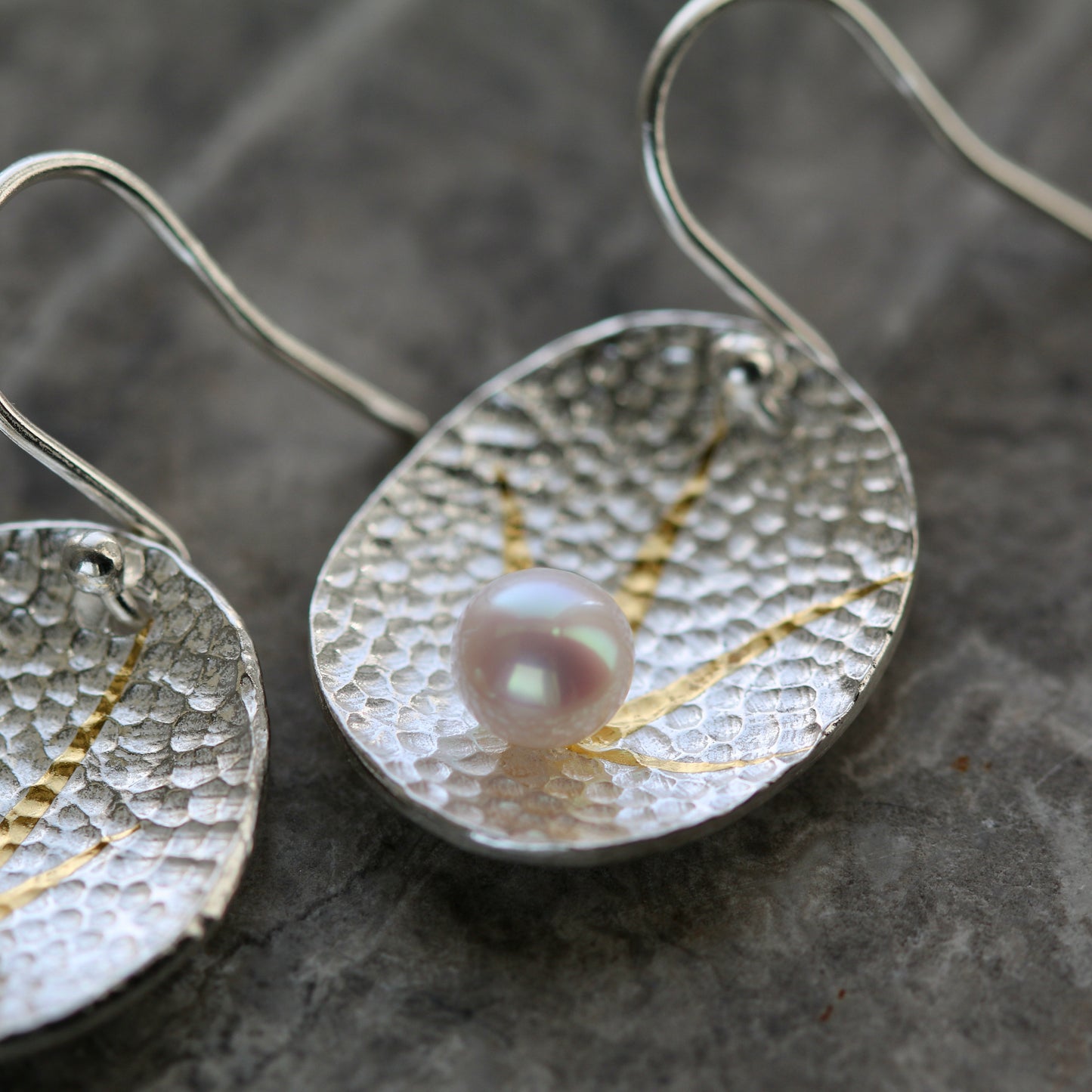 White Pearl Keum Boo Drop Earrings image 1