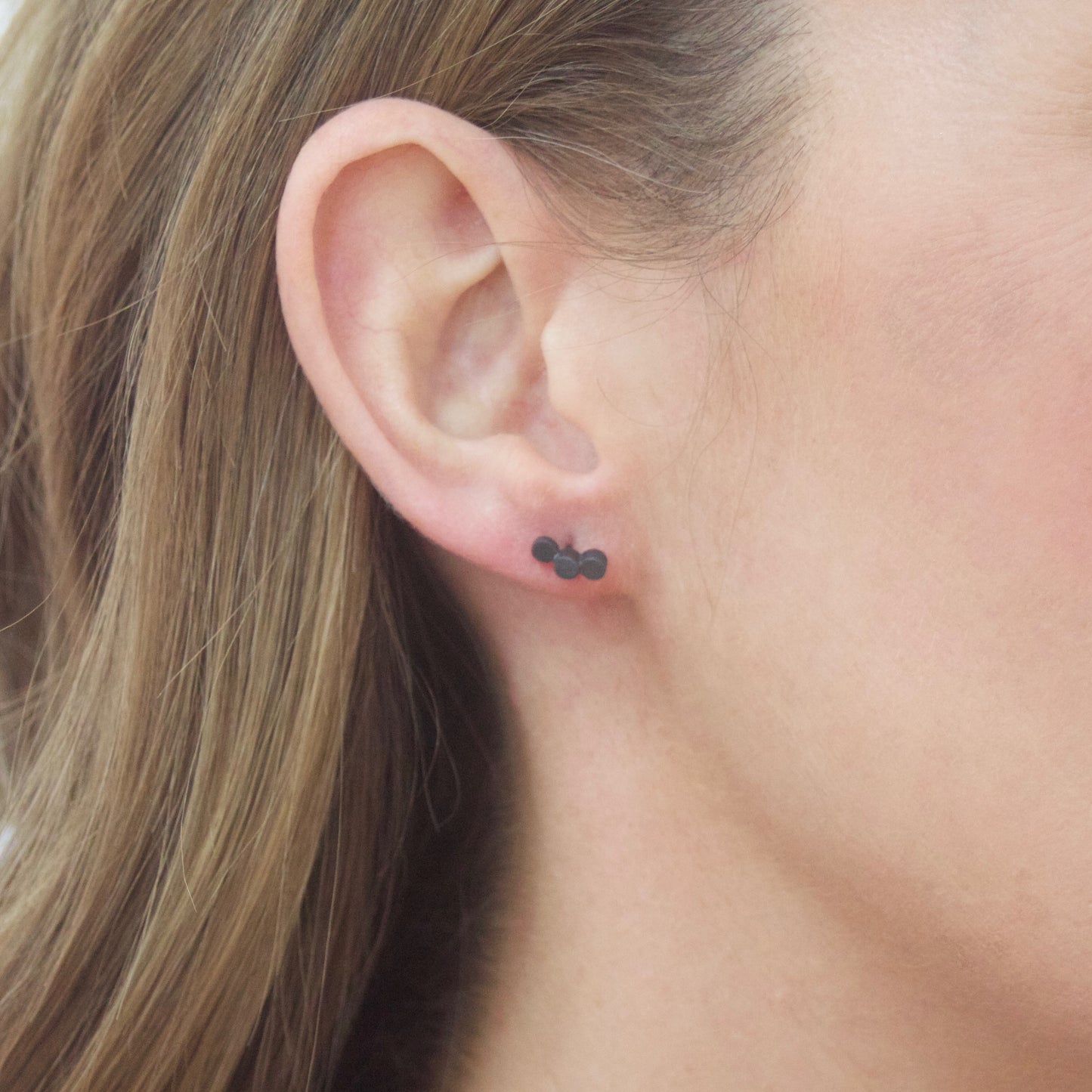 Solid Sterling Cylinder Stud Earrings image 7