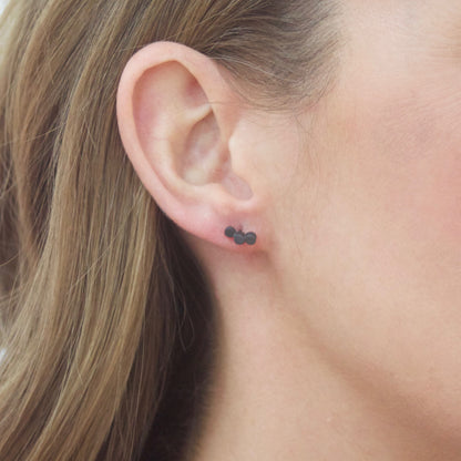 Solid Sterling Cylinder Stud Earrings image 7