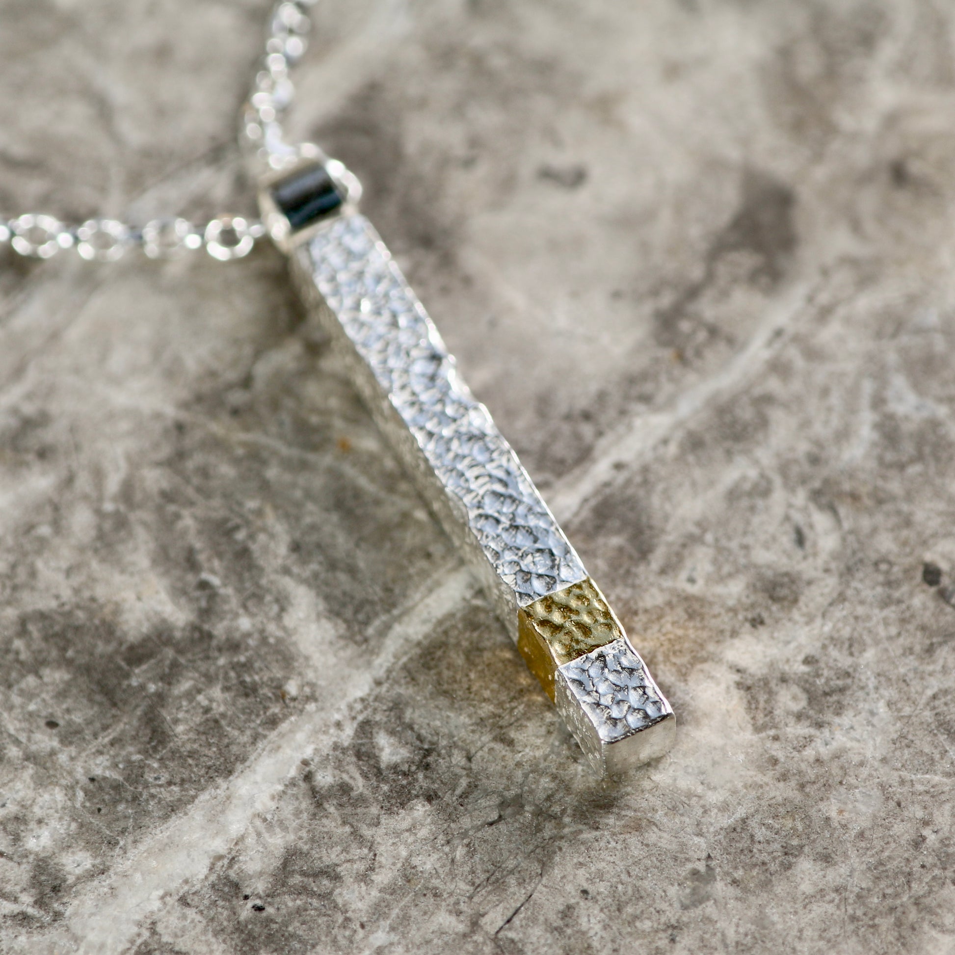Keum Boo Silver Bar Necklace image 4