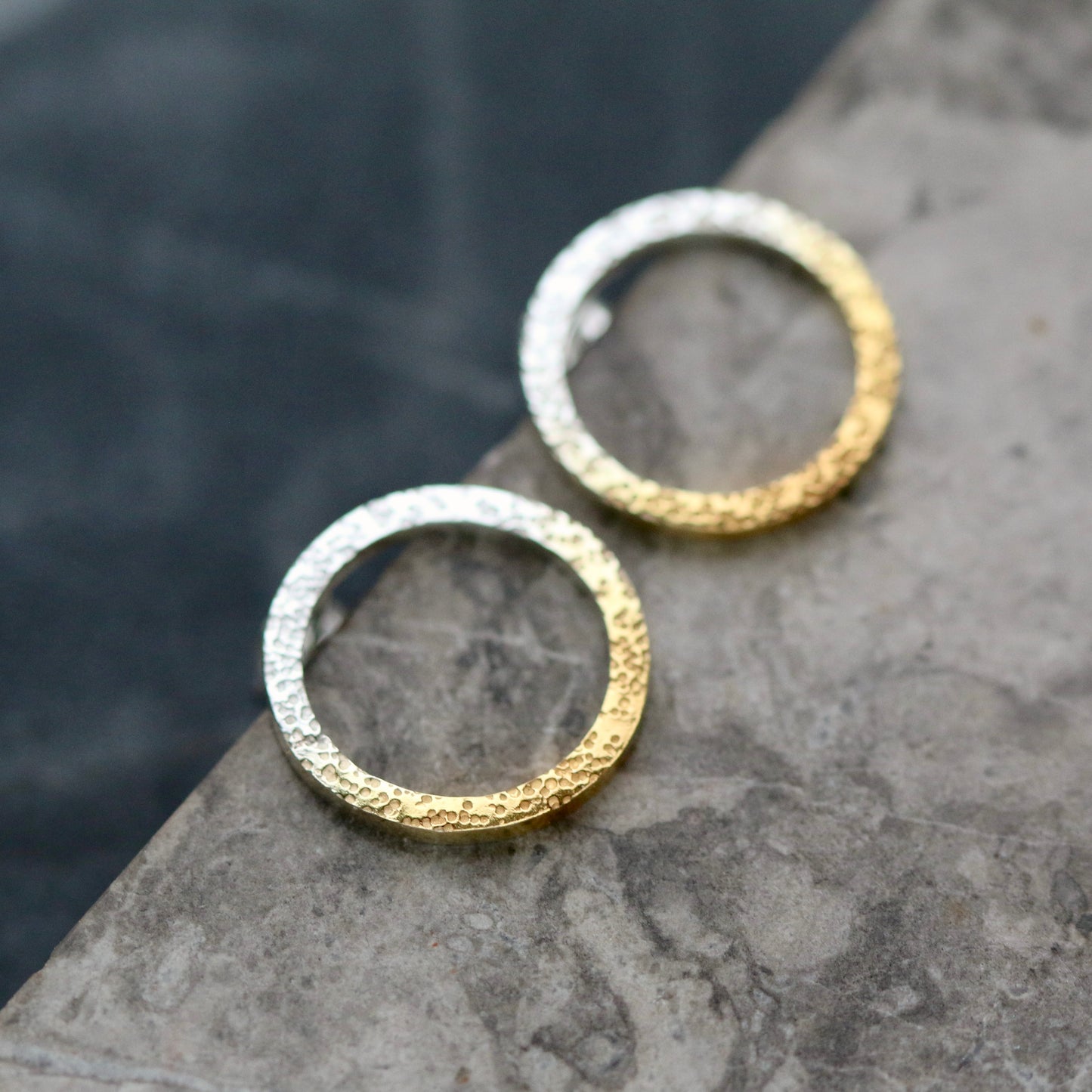 Dot Circle Hoop Studs image 2