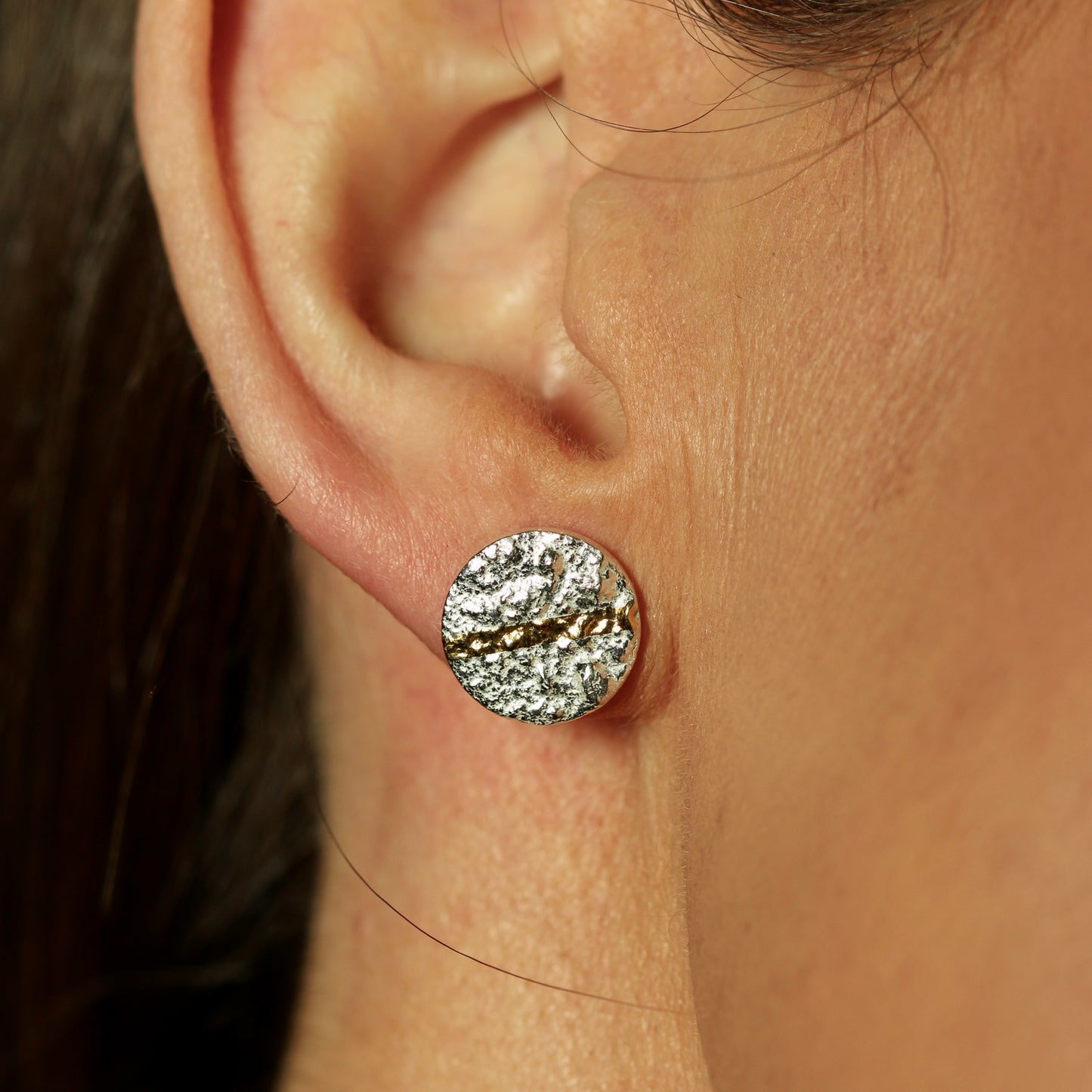 Keum Boo Circle Stripe Studs image 4