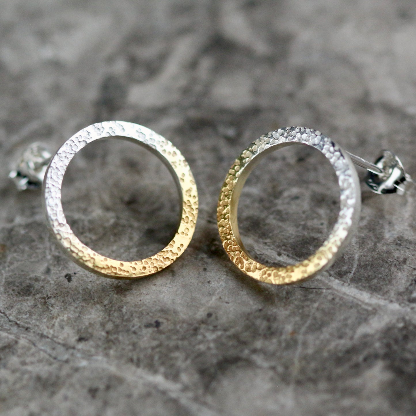 Dot Circle Hoop Studs image 0