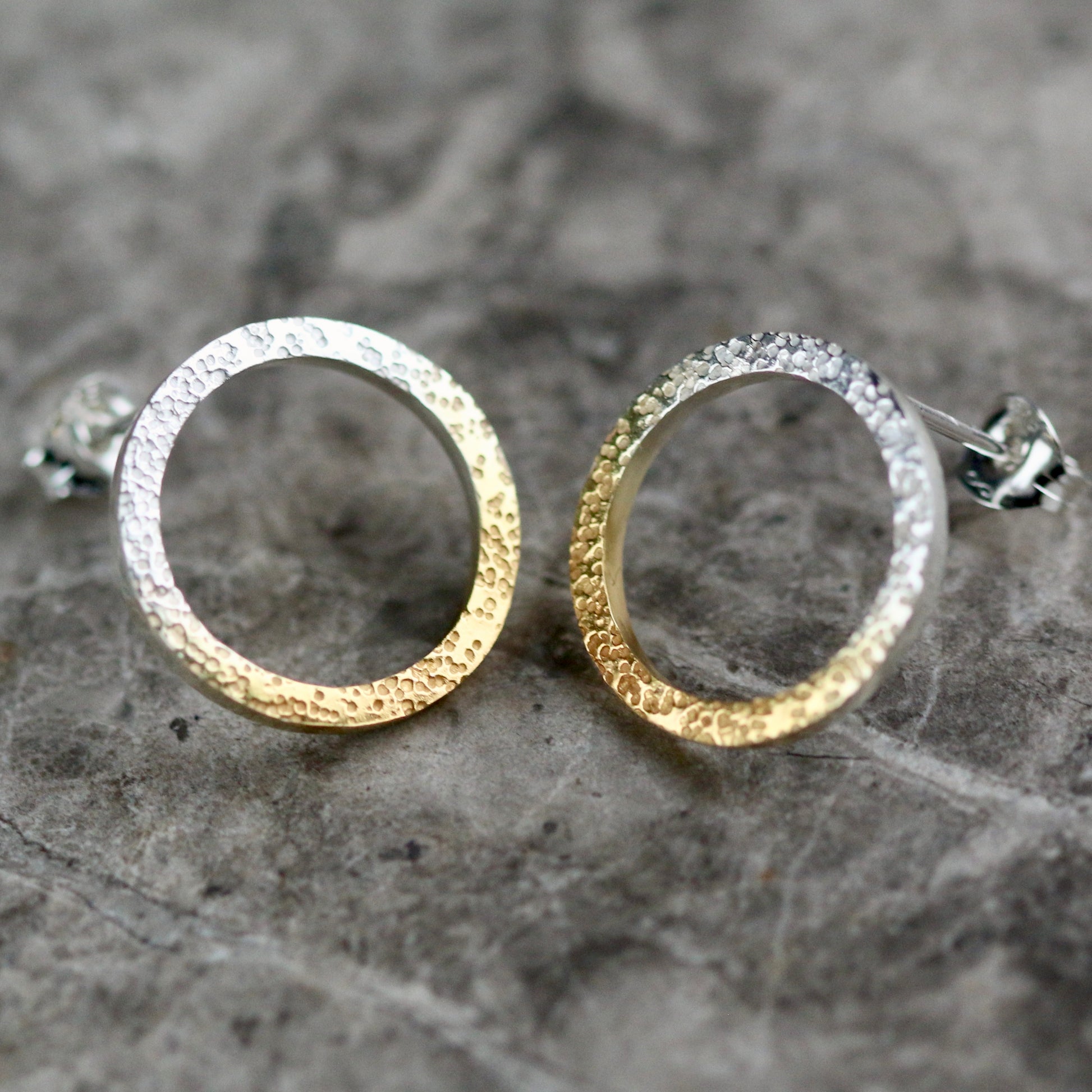 Dot Circle Hoop Studs image 0