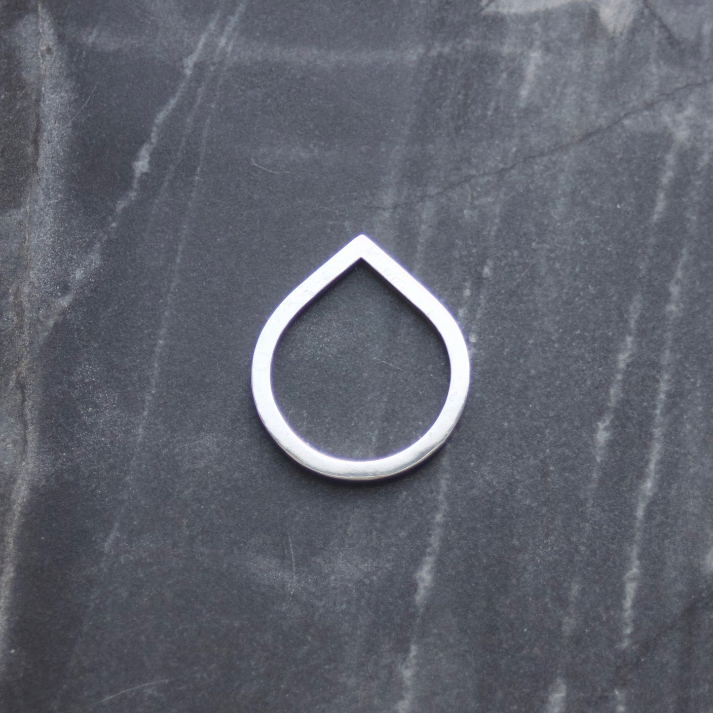 LC Right Angle Solid Silver Ring image 0