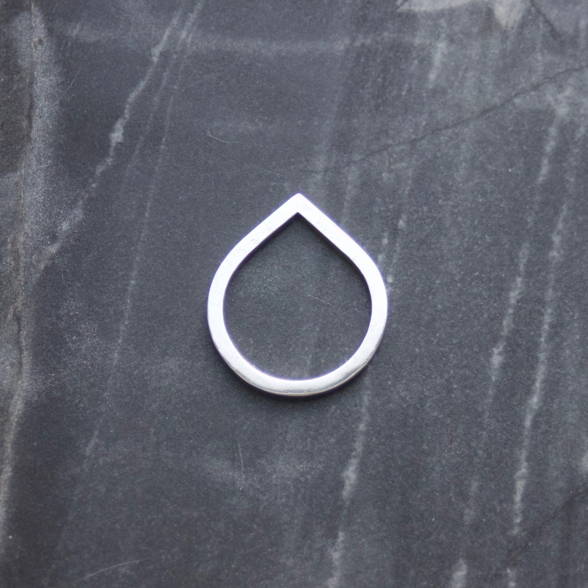 LC Right Angle Solid Silver Ring image 0