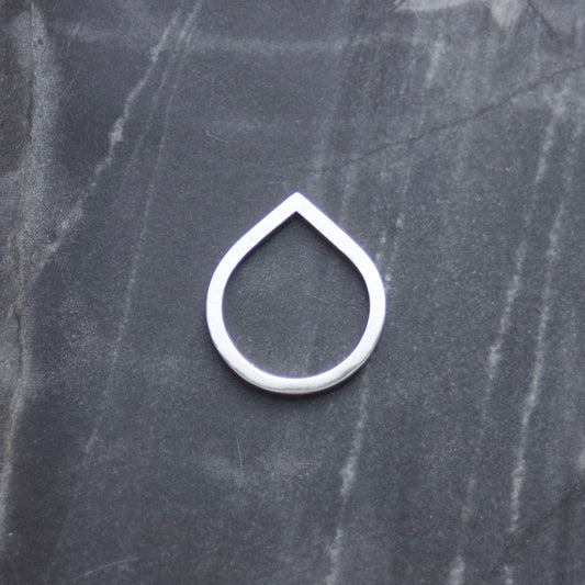 LC Right Angle Solid Silver Ring image 0