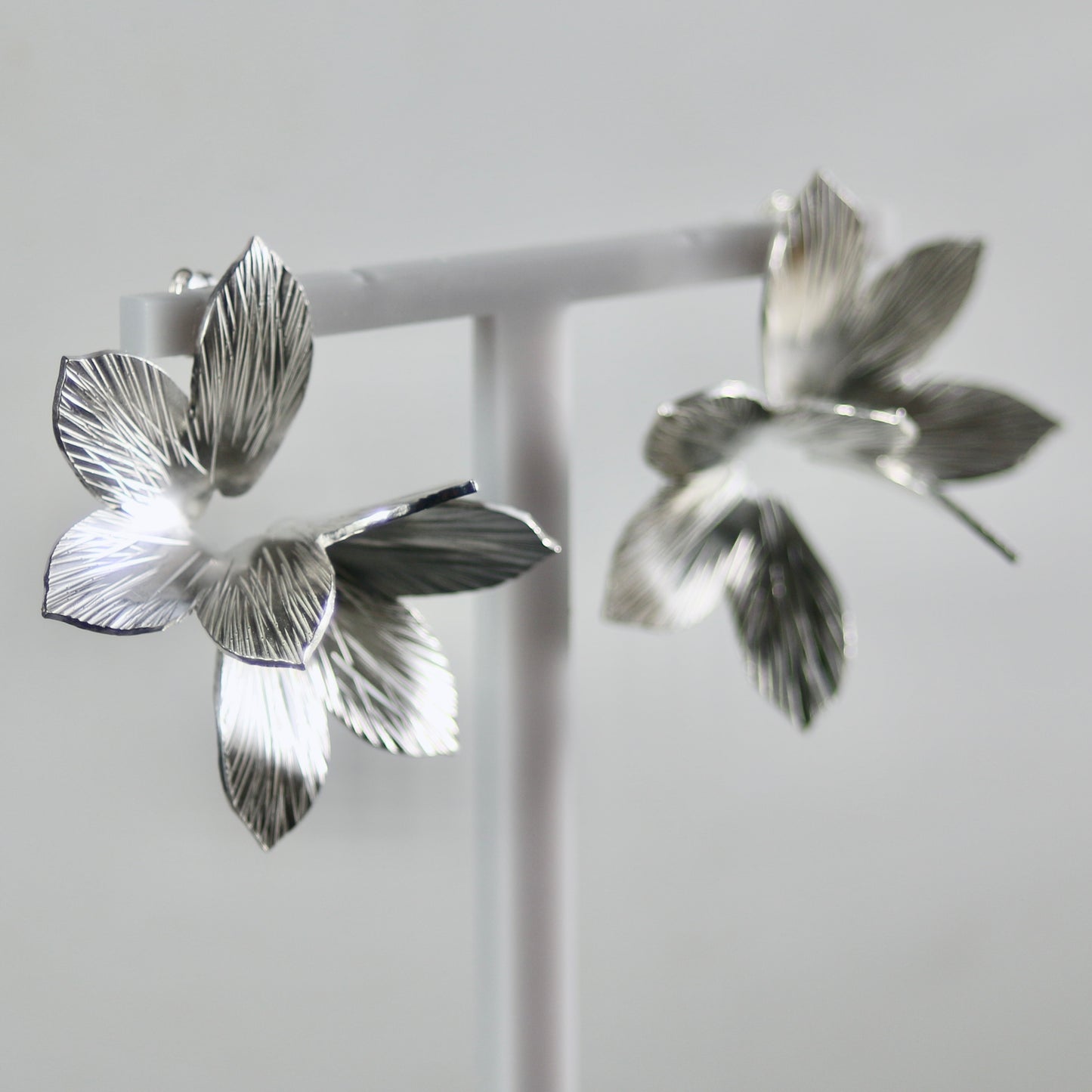 Statement Floral Textured Earrings image 8