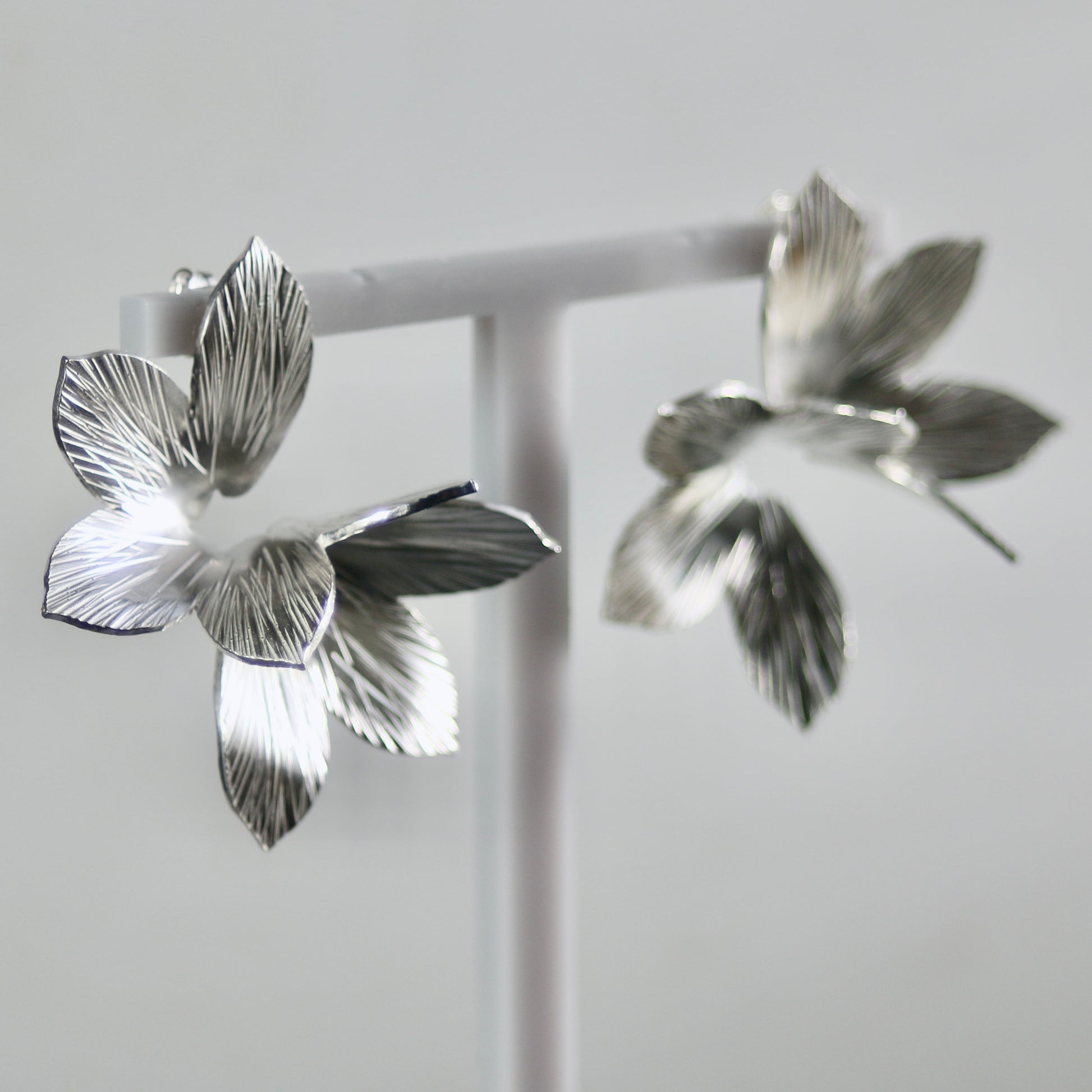 Statement Floral Textured Earrings image 8