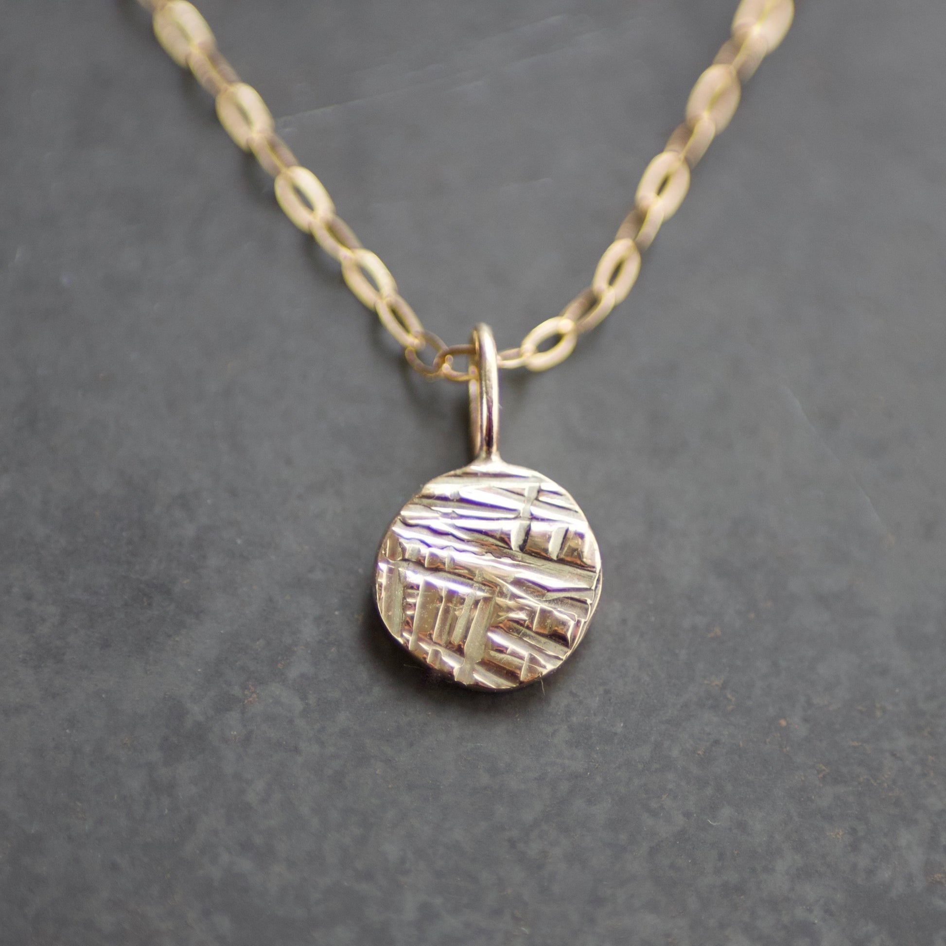 Recycled Solid 9ct Gold Criss Cross Disc Studs image 4