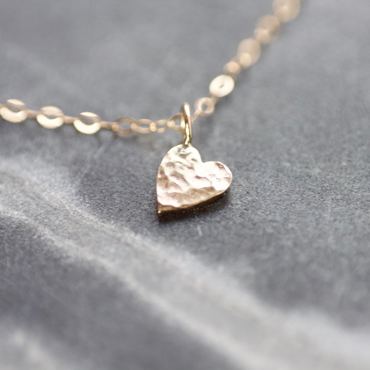 Solid 9ct Gold Heart Delicate Necklace image 2