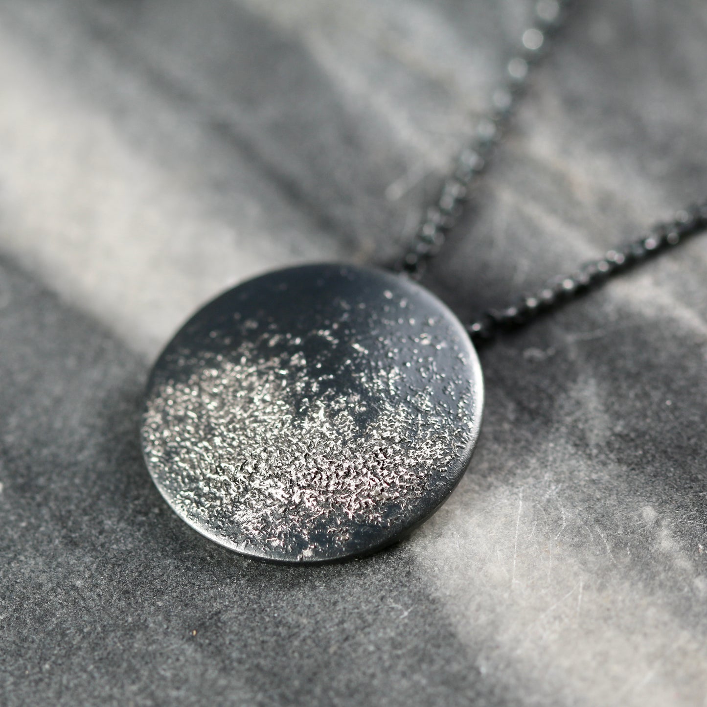 Oxidised Silver Stardust Milky Way Pendant Necklace image 2