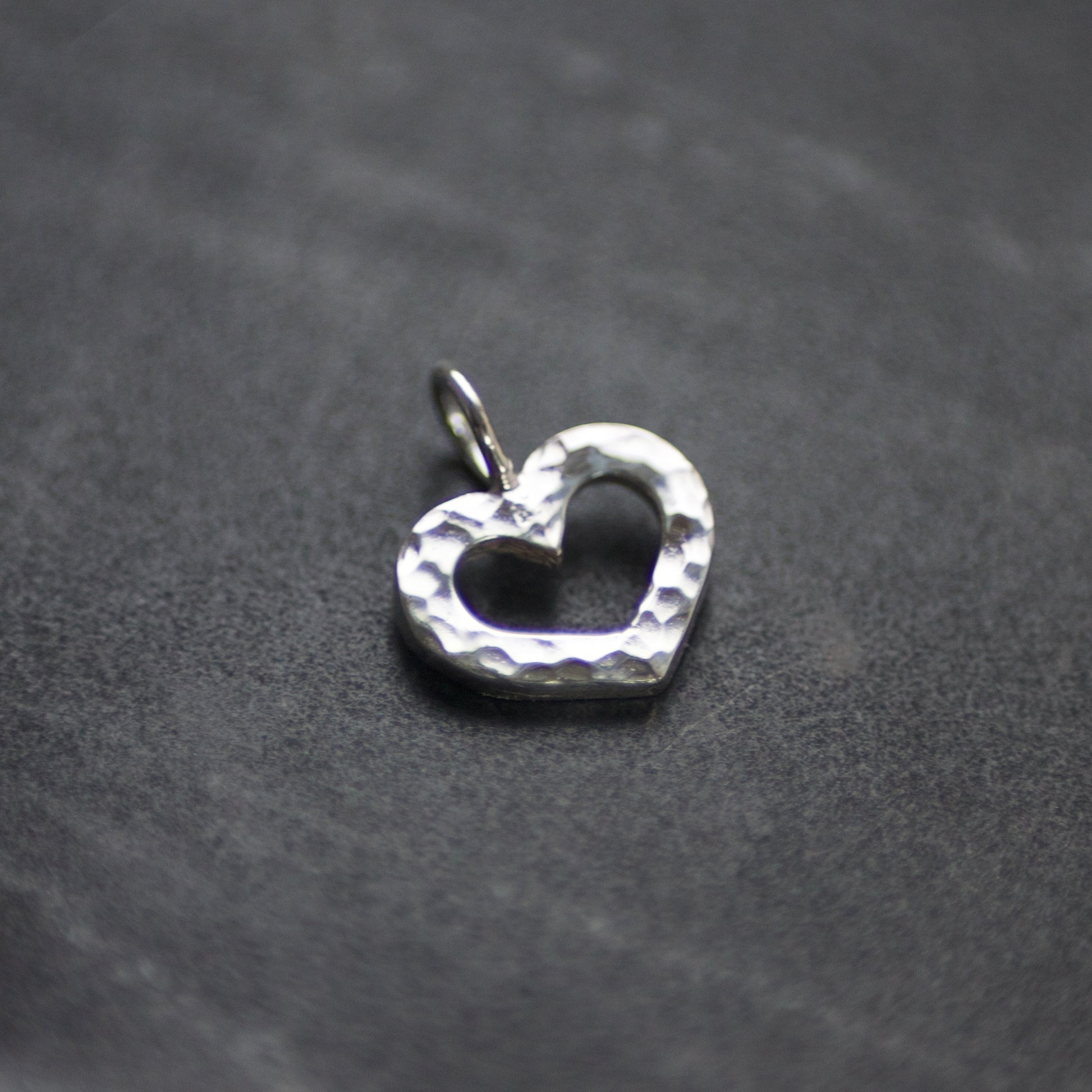 Solid Recycled Sterling Silver Open Heart Delicate Necklace image 2