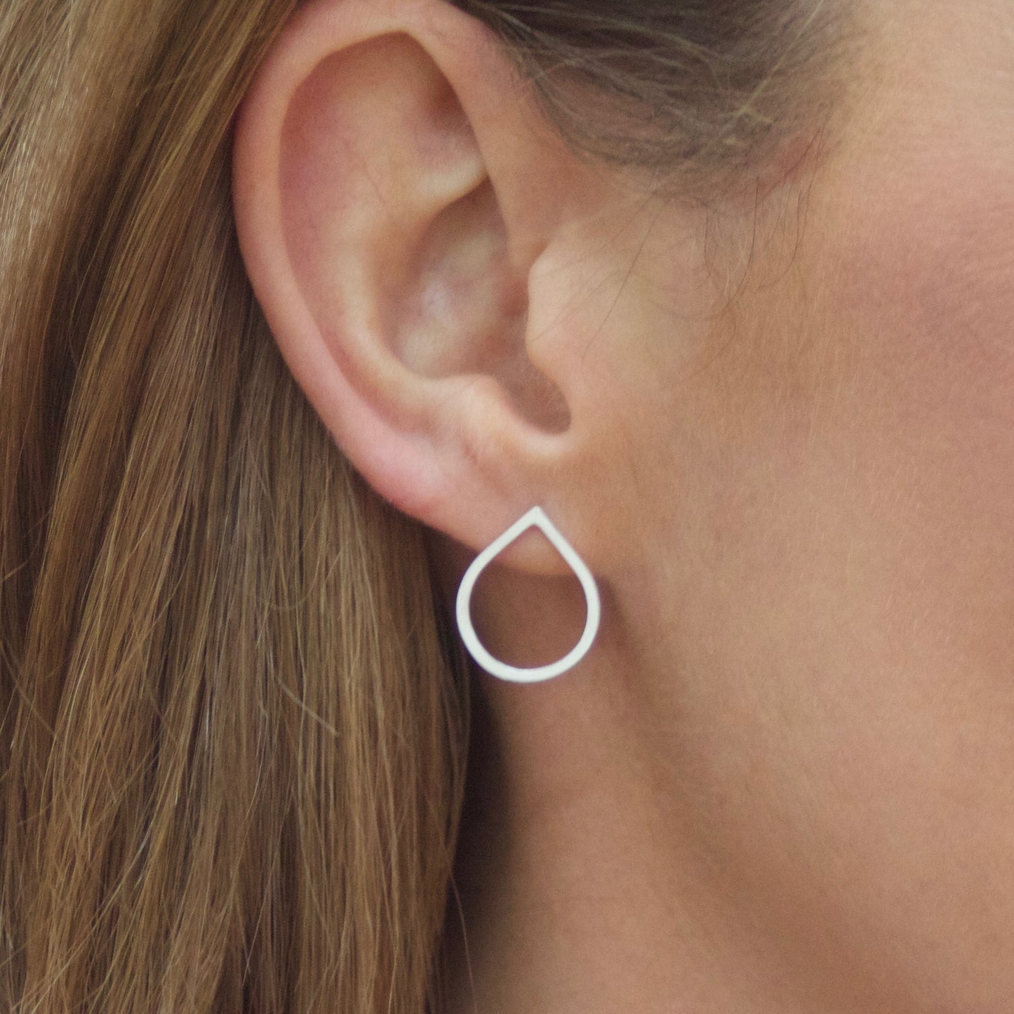 LC Silver Frame Stud Earrings image 2