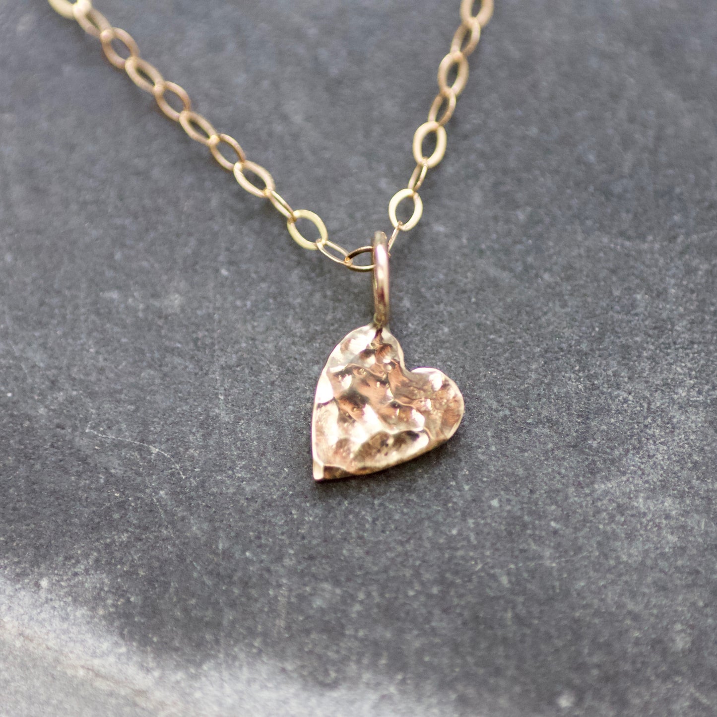 Solid 9ct Gold Heart Delicate Necklace image 5
