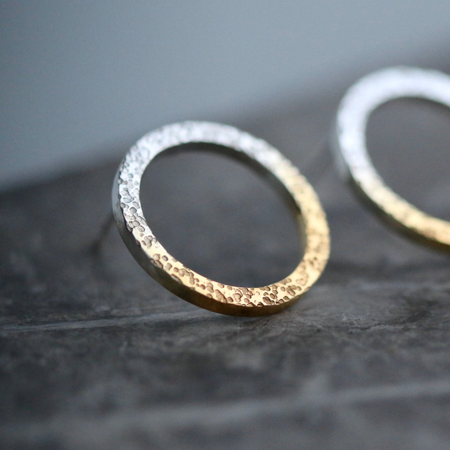 Dot Circle Hoop Studs image 4