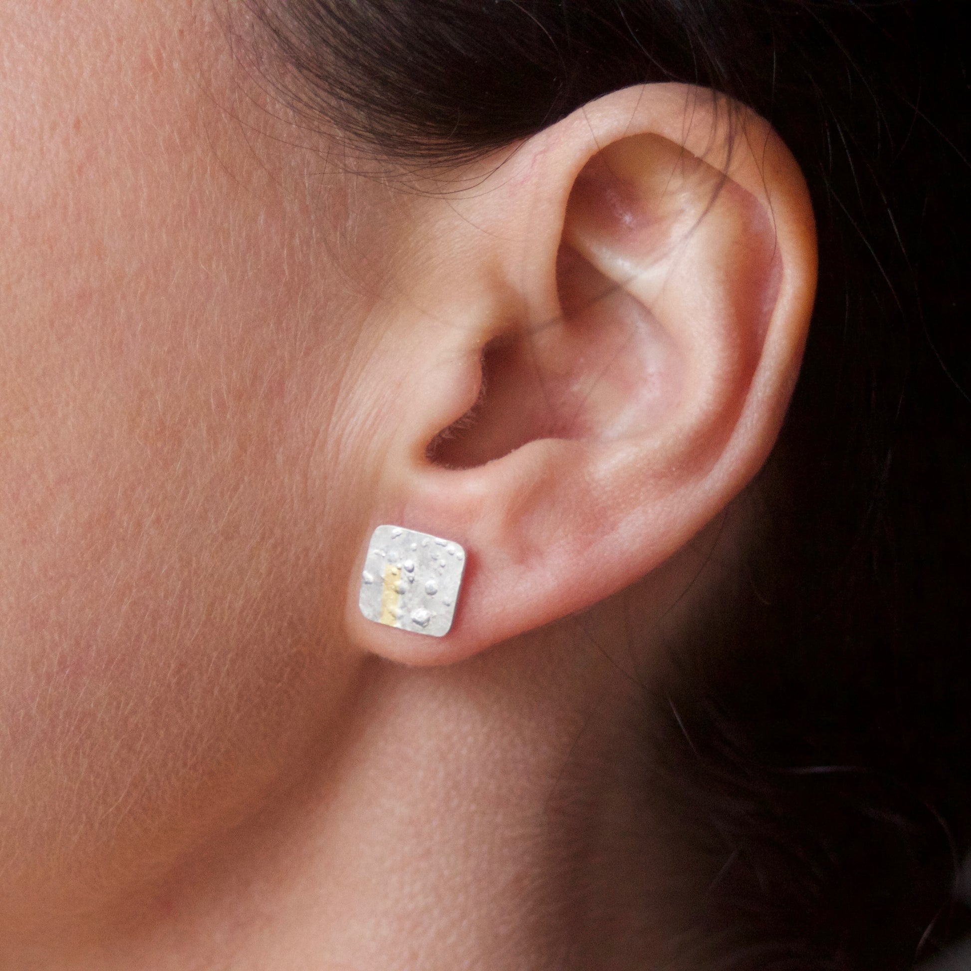 LINEAR Square-ish Stud Earrings image 3