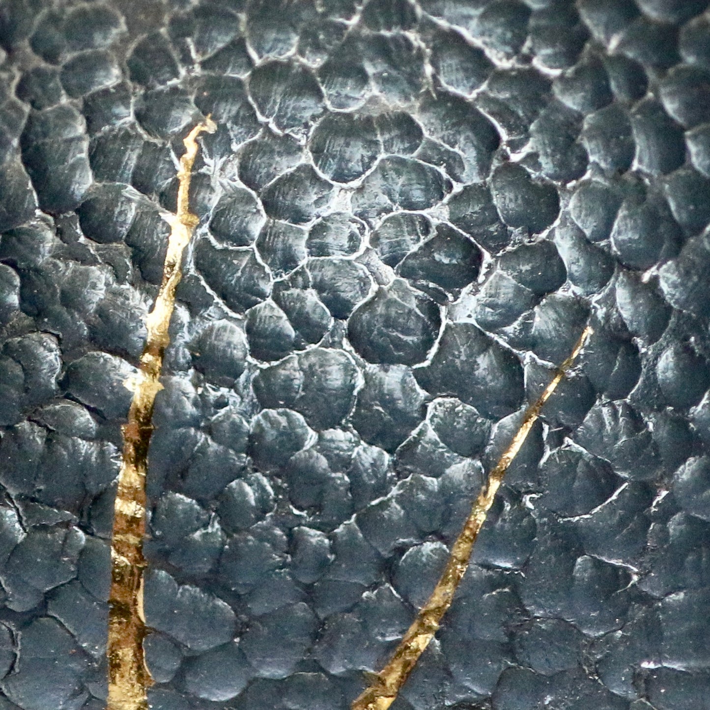 Akoya Pearl Oxidised Silver & Gold Textured Pendant image 2