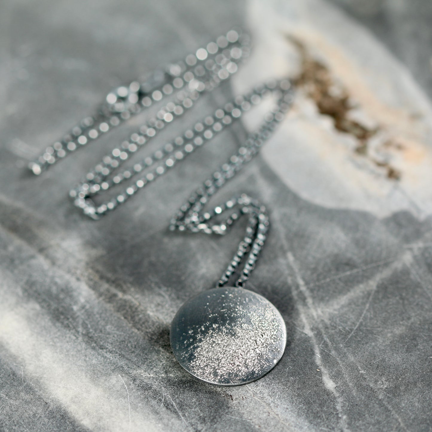 Oxidised Silver Stardust Milky Way Pendant Necklace image 1