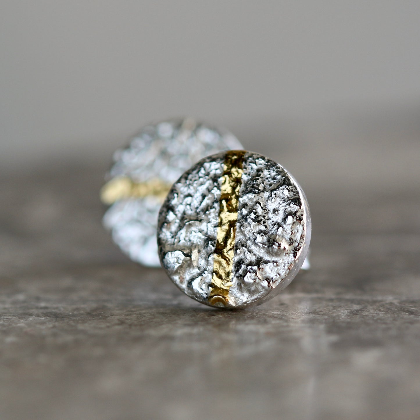 Keum Boo Circle Stripe Studs image 1
