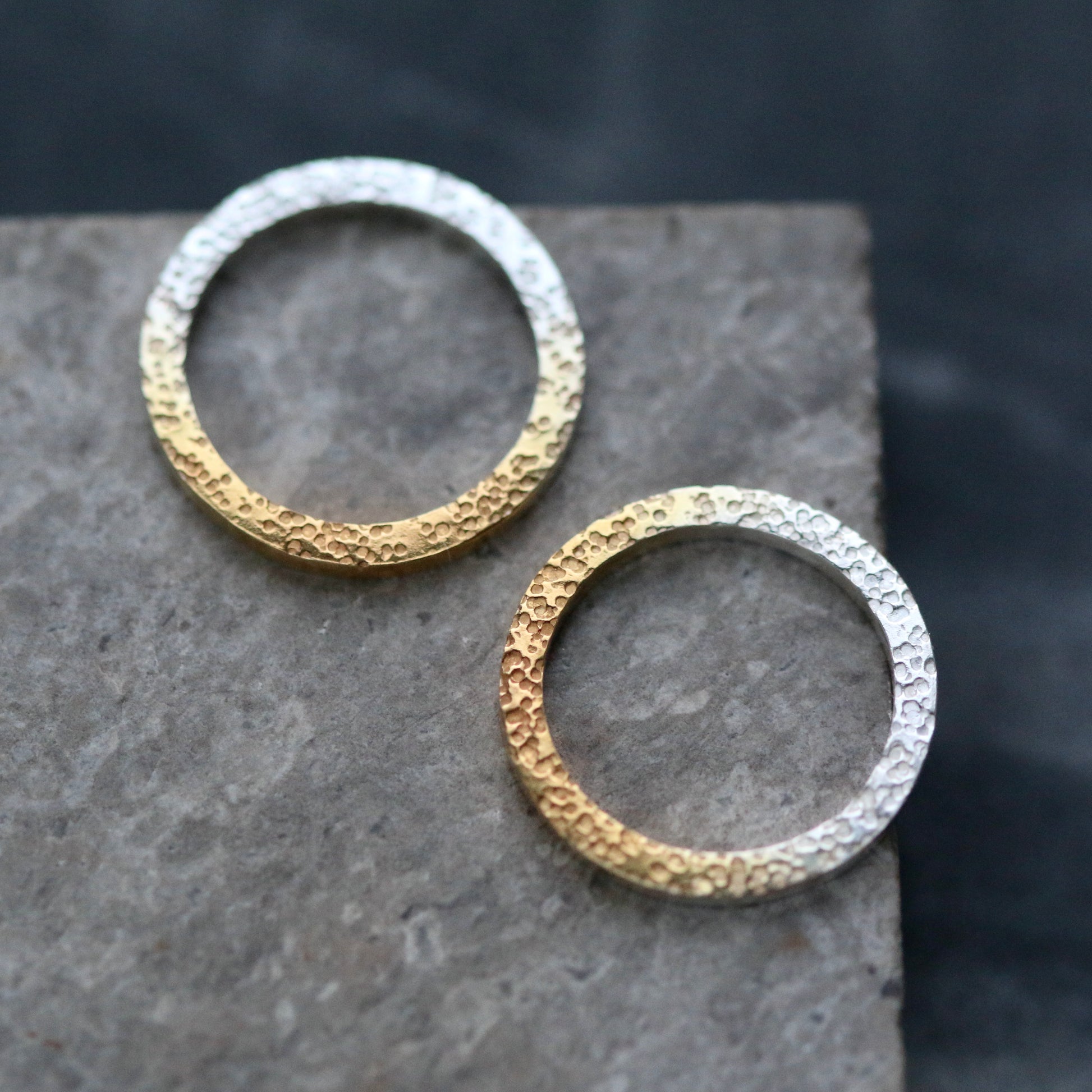 Dot Circle Hoop Studs image 3