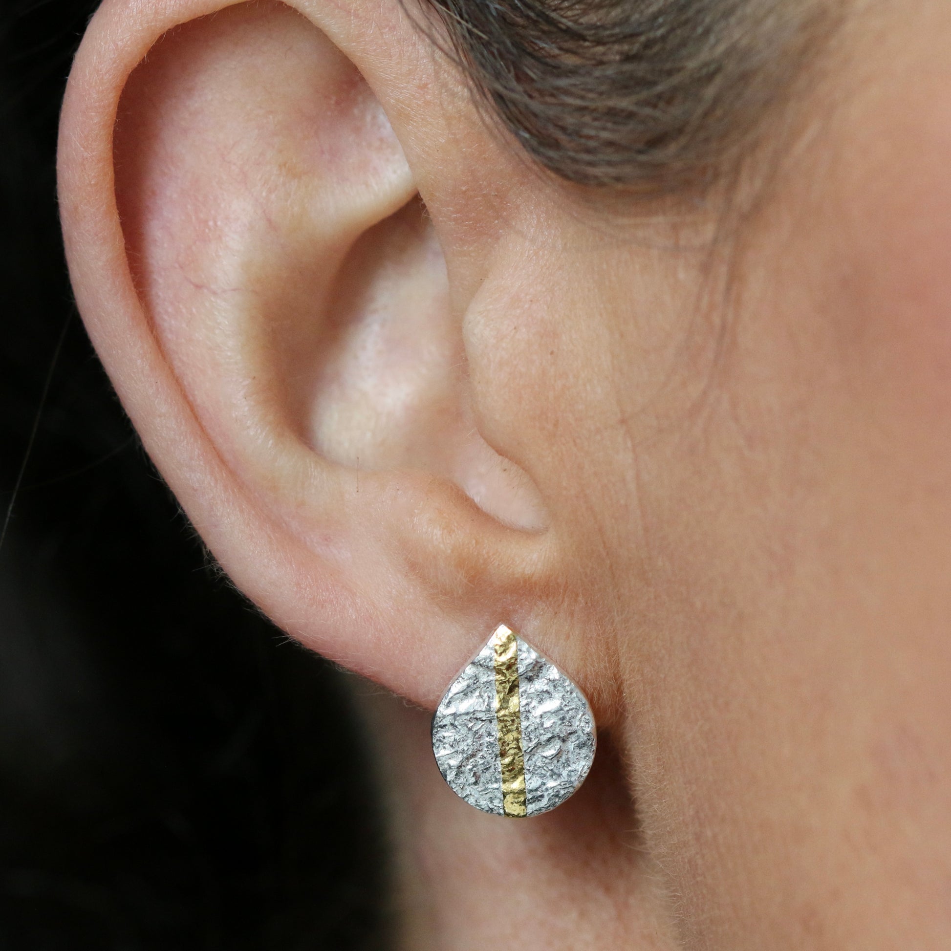 Keum Boo Silver LC Teardrop Studs image 2